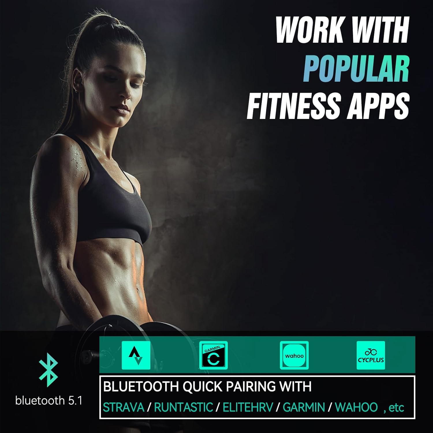 Cycplus Bracciale Cardiofrequenzimetro Bluetooth 5.1 - immagine 5