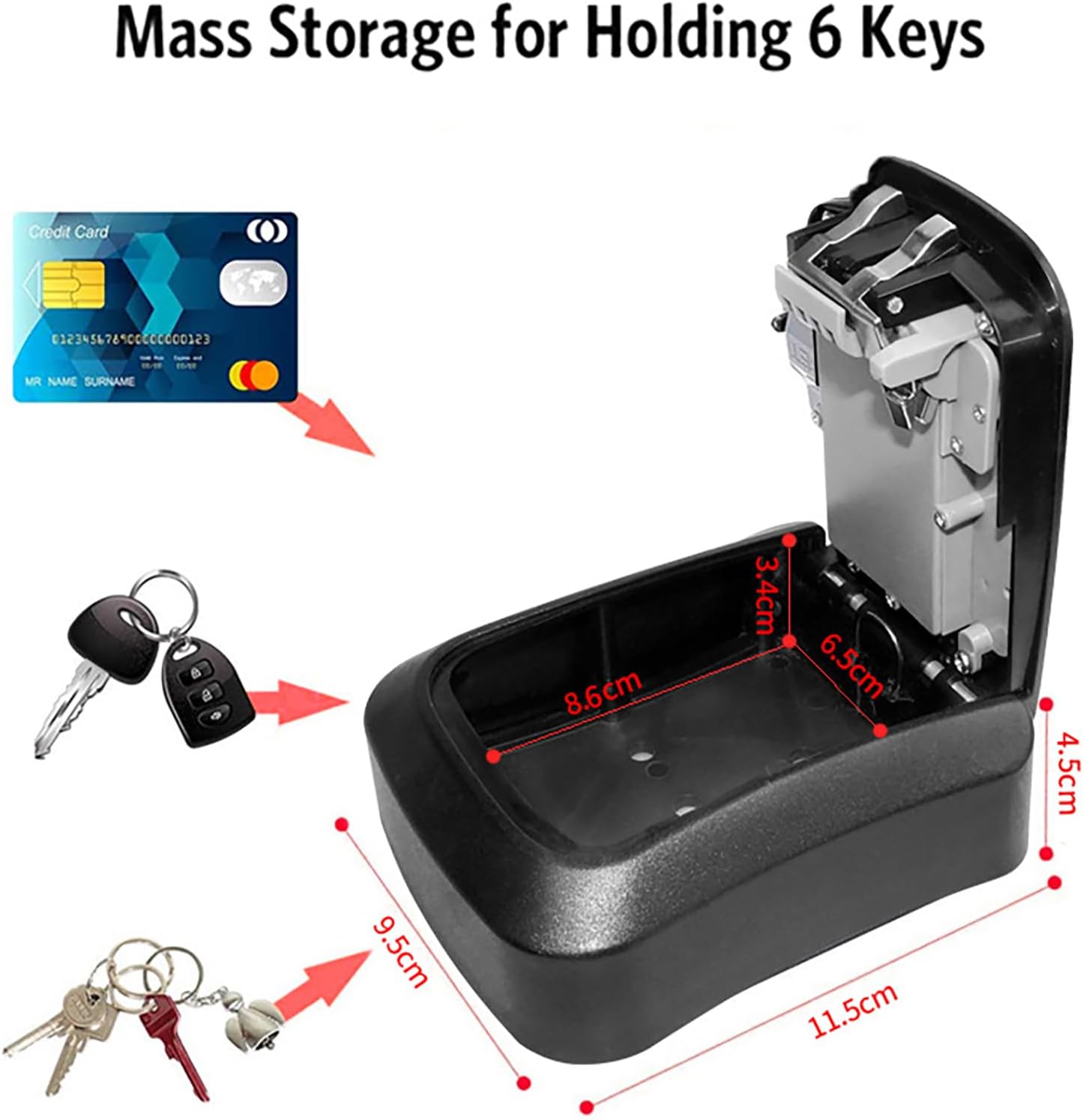 Newfun Cassetta Chiavi con Codice e APP - immagine 2