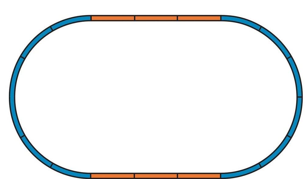 Piko Binario con letto; set complementare sfuso A + 4 dritti