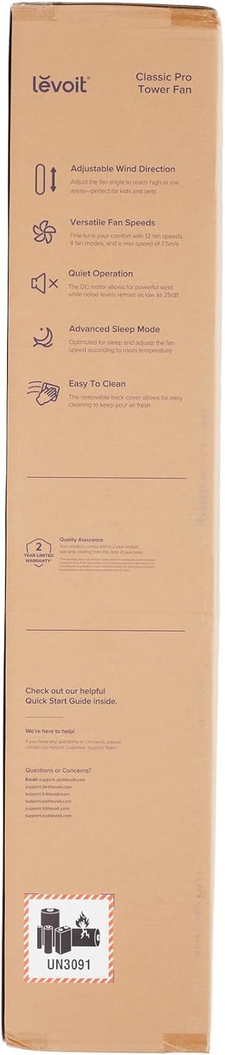 Levoit Ventilatore a Torre 108cm Silenzioso e Potente - immagine 9