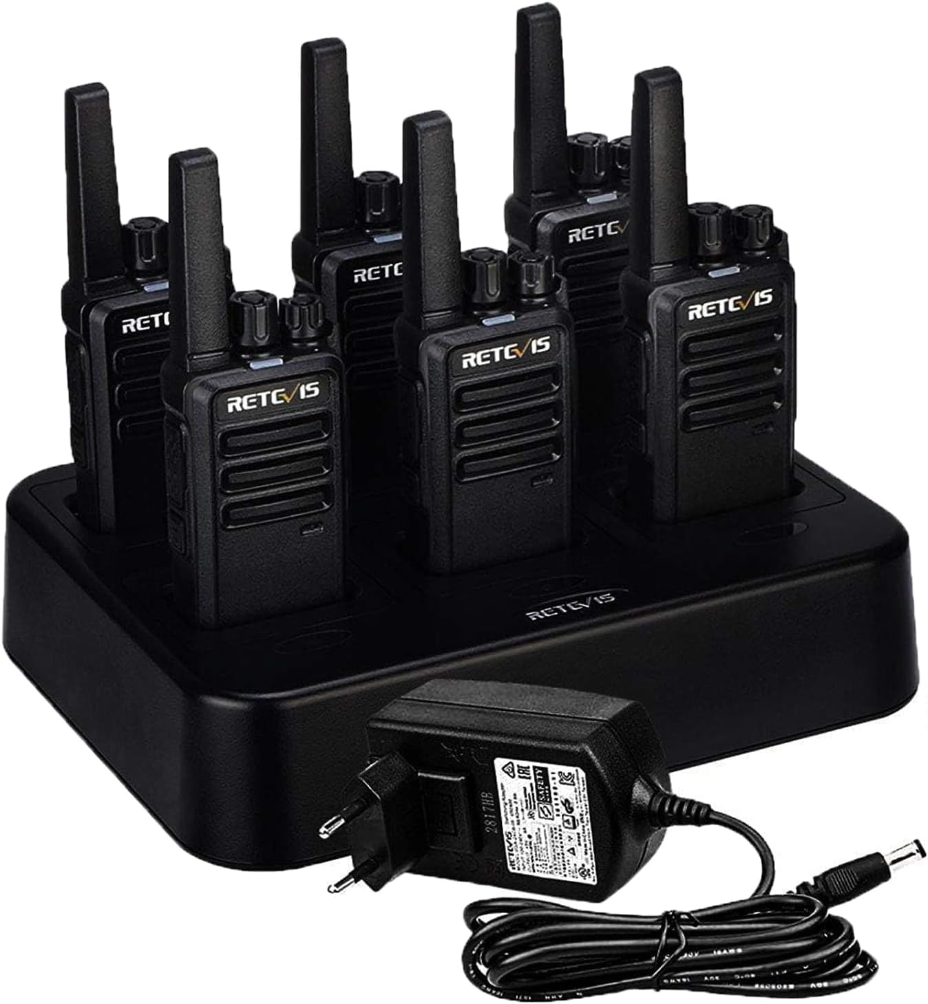 Retevis RT668 Walkie Talkie PMR446 con Auricolare (6 Pezzi)