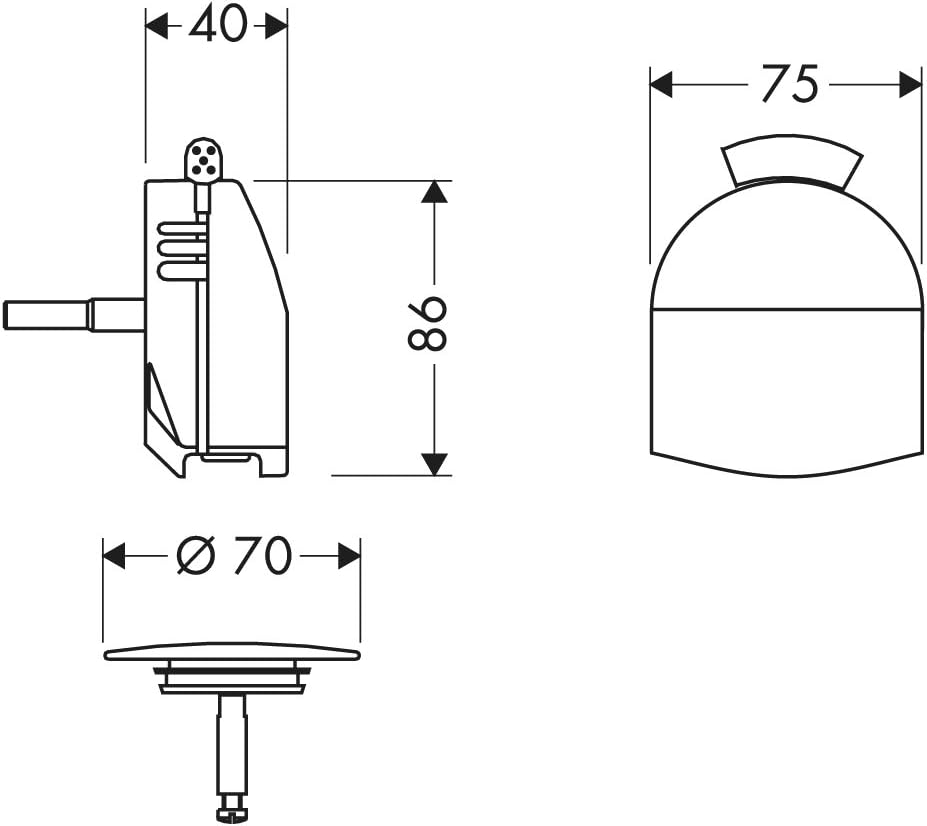 Hansgrohe Exafill - Set Esterno per Vasca, Cromo - immagine 2