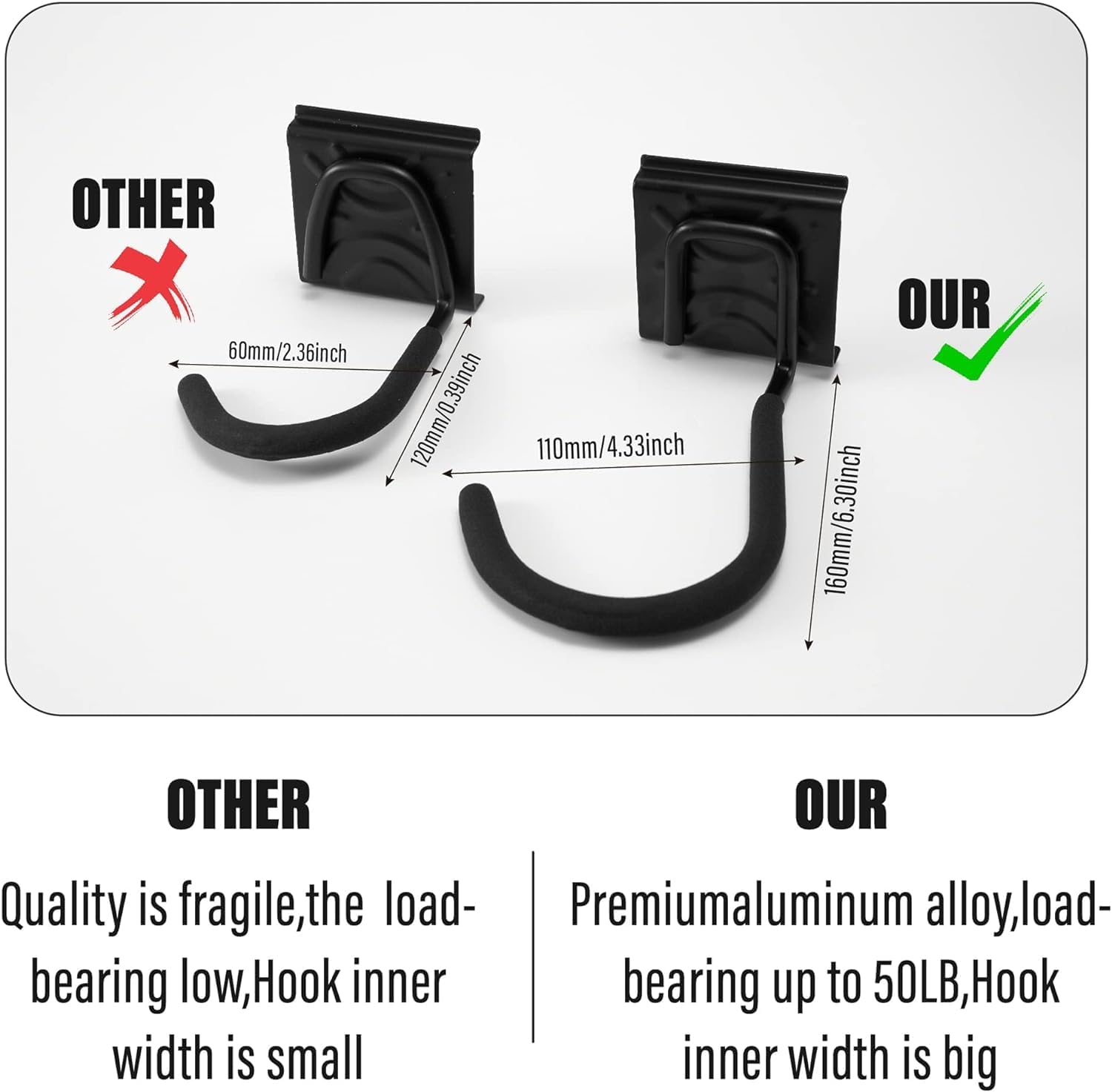 Sinoer Supporto da Parete per 4 Biciclette + 3 Caschi - immagine 2