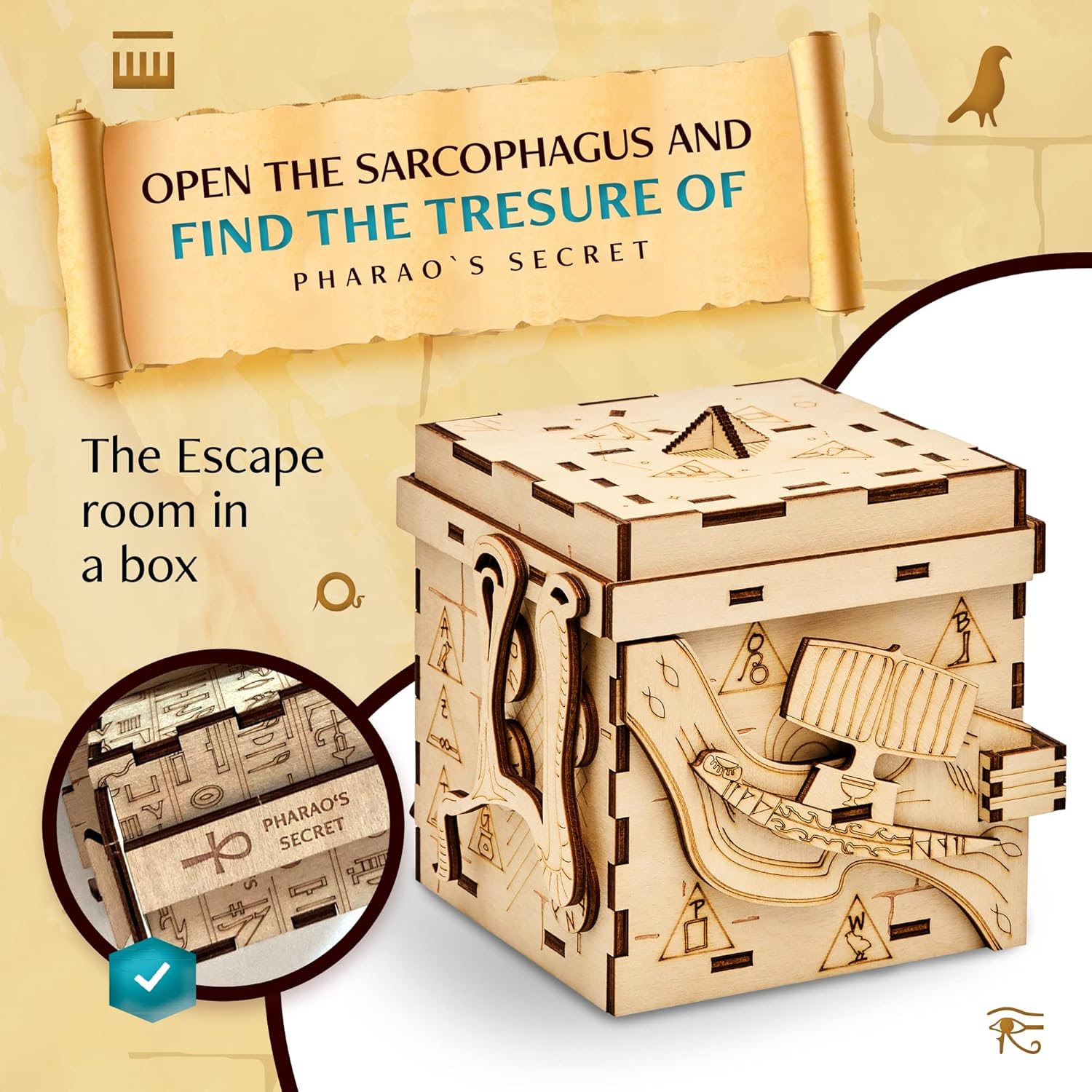 Inscape Pharaoh's Secret - Scatola Puzzle in Legno 3D - immagine 2