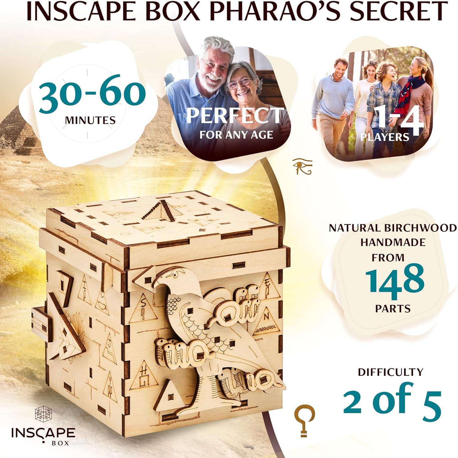 Inscape Pharaoh's Secret - Scatola Puzzle in Legno 3D - immagine 4
