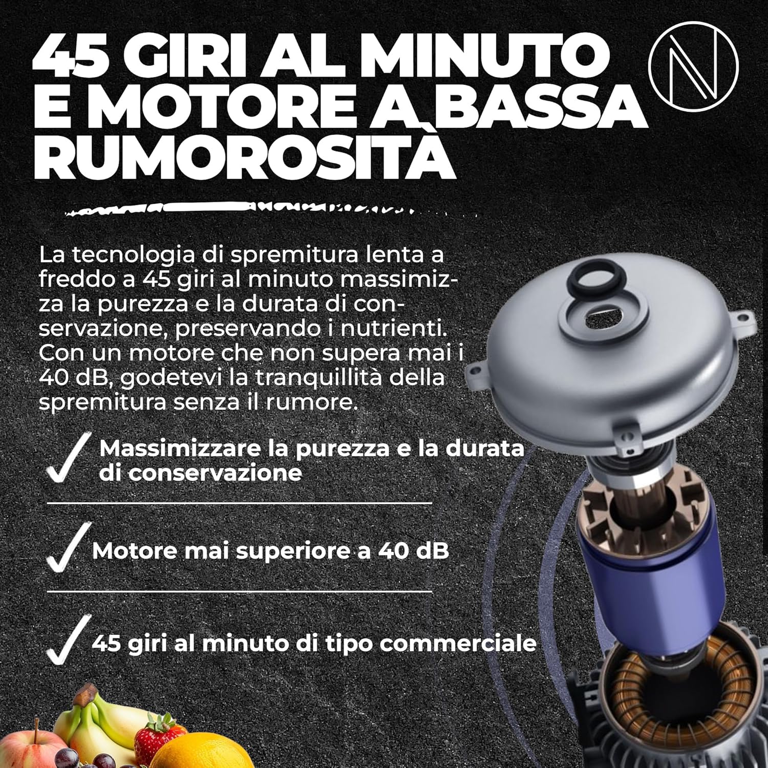 Nebula Spremiagrumi Elettrico Rosso 45 giri/min - immagine 4