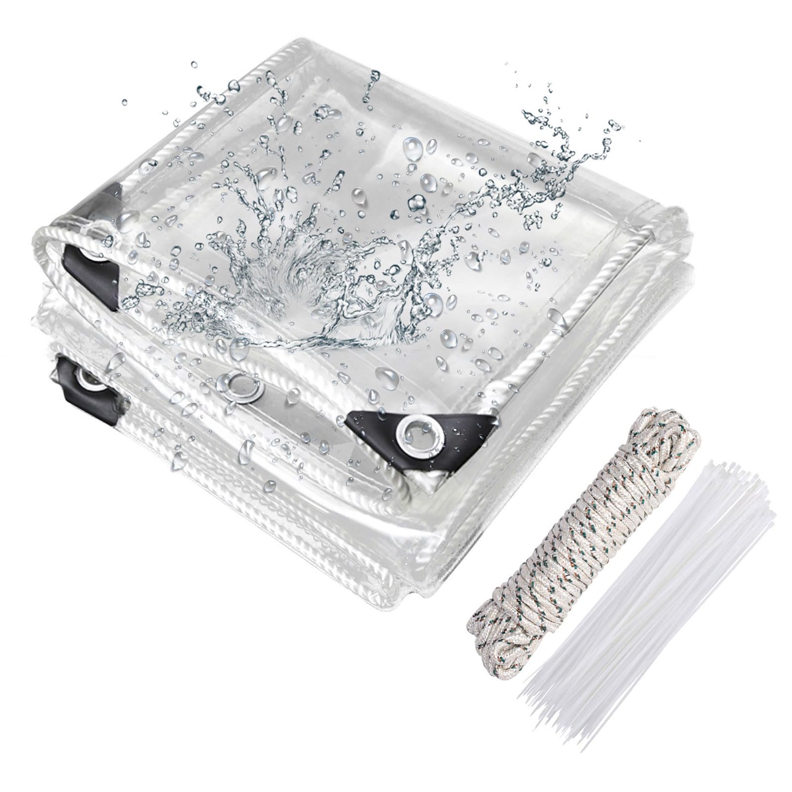 Telo Telone Impermeabile Esterno 3x3m PVC Trasparente