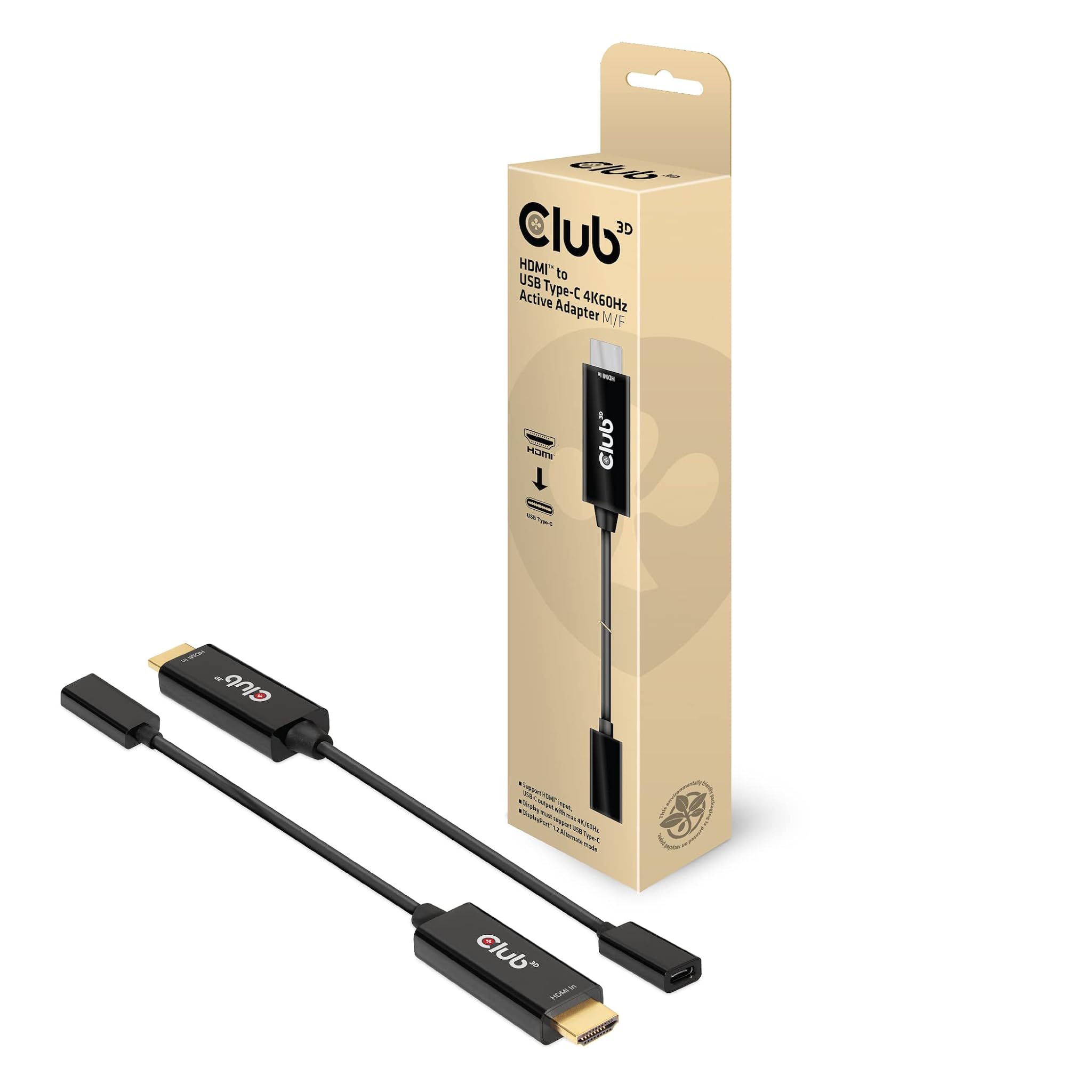 CLUB3D Adattatore Attivo HDMI a USB Type-C 4K60Hz