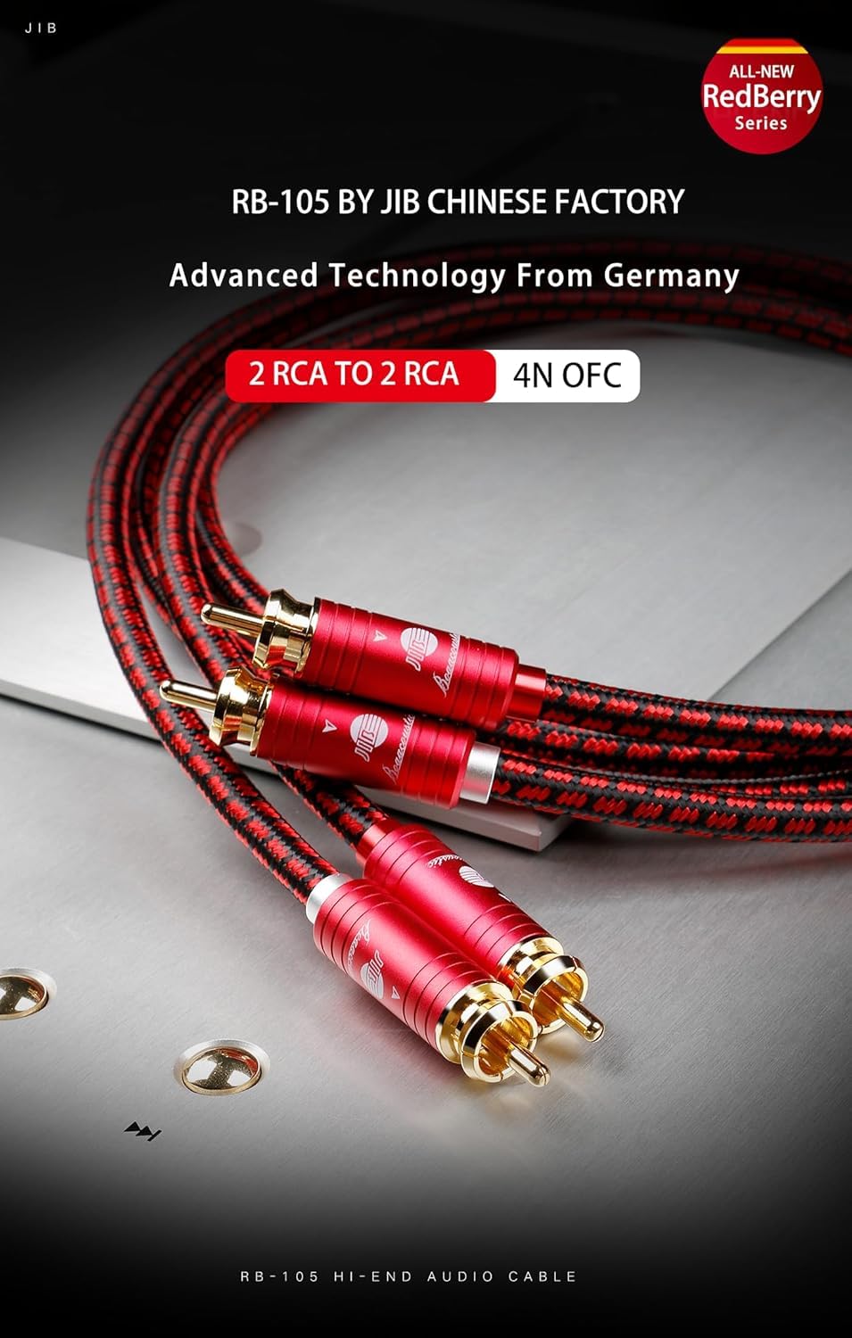 Boaacoustic JIB Cavo RCA Cinch Audiofilo 2m - immagine 2