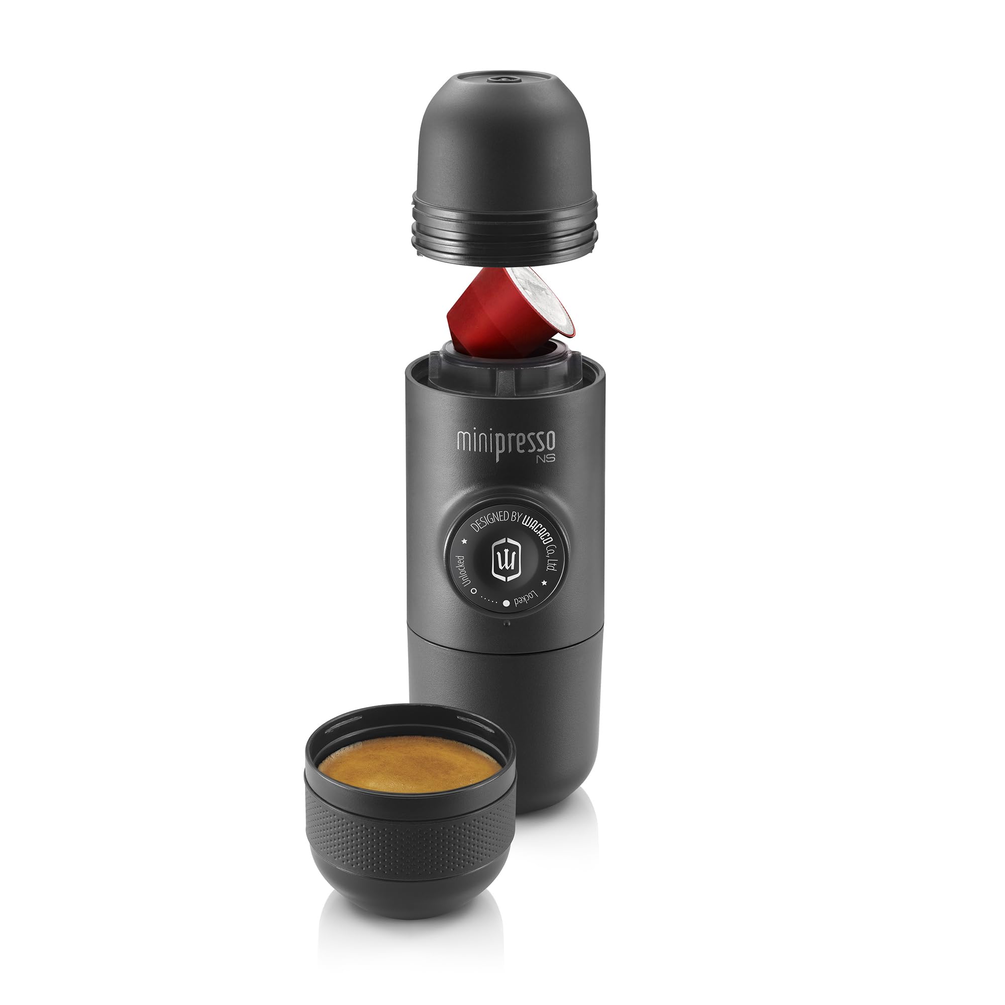 Wacaco Minipresso NS - Caffettiera Espresso Portatile Manuale