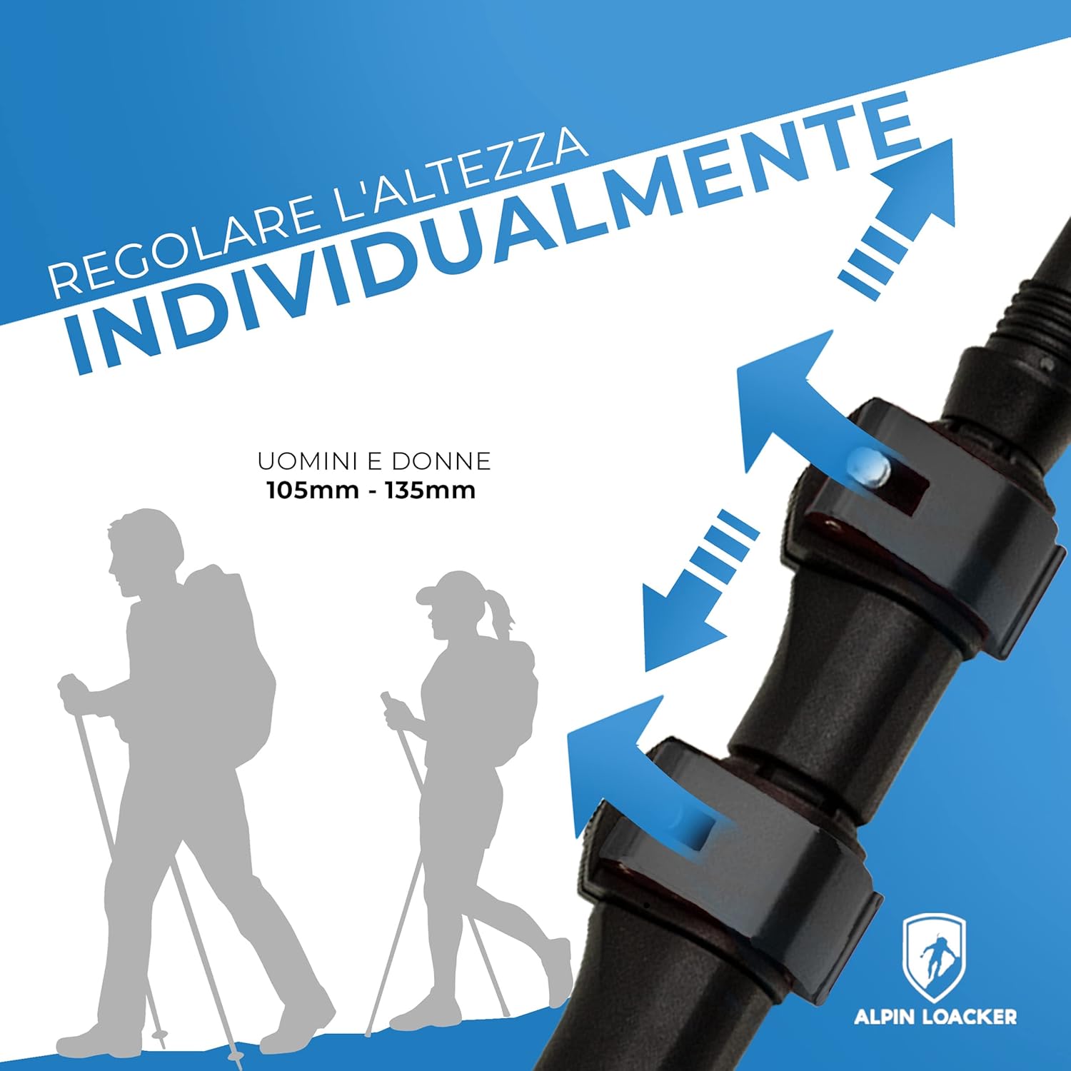 Alpin Loacker Bastoni da Trekking Telescopici - immagine 3