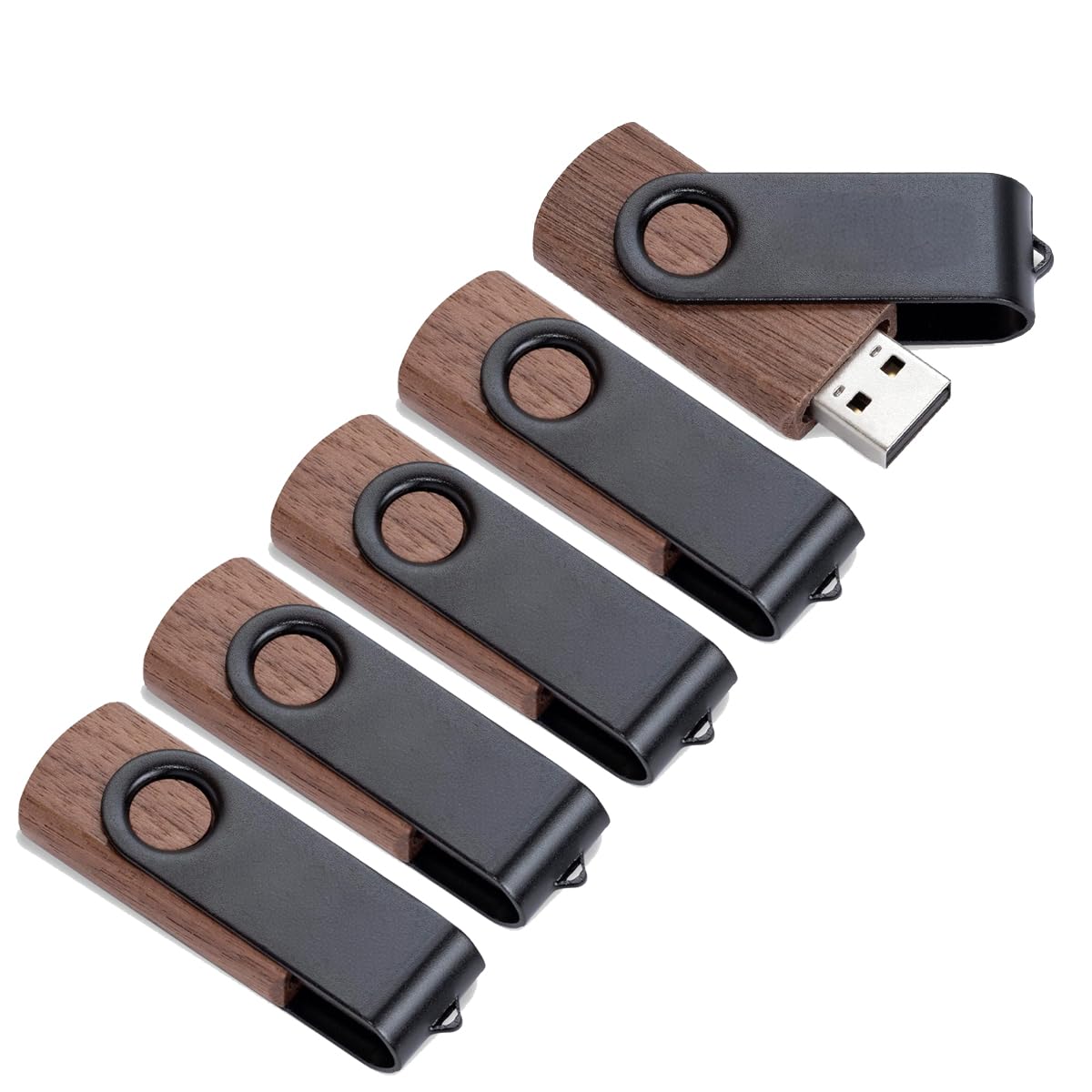 A Plus 5 Chiavette USB 3.0 in Legno di Noce 64GB