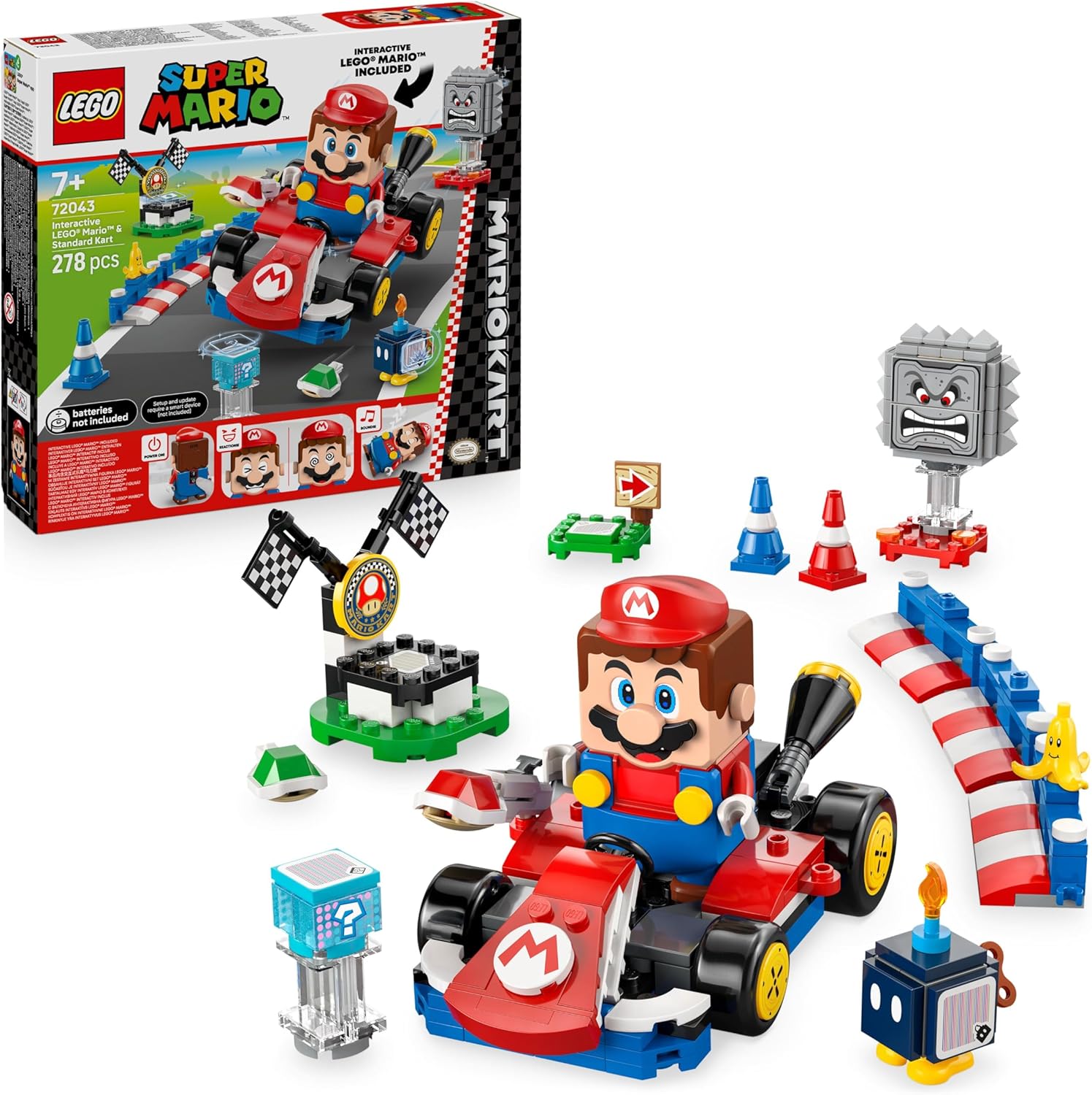 Lego Mario Kart - Percorso di Gara Interattivo con Kart Standard - immagine 1