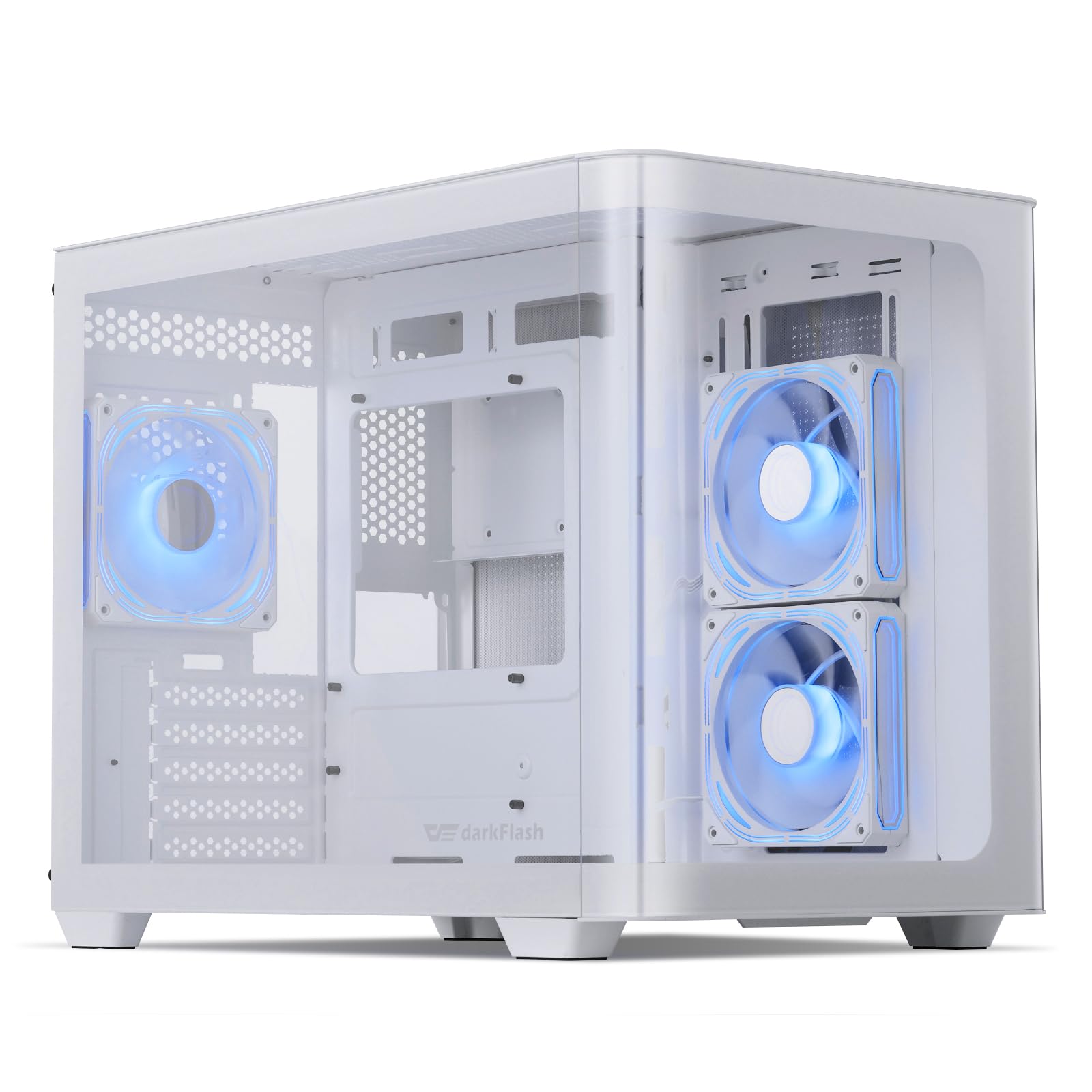Darkflash Case PC Gaming Micro-ATX Bianco (DPW90M)