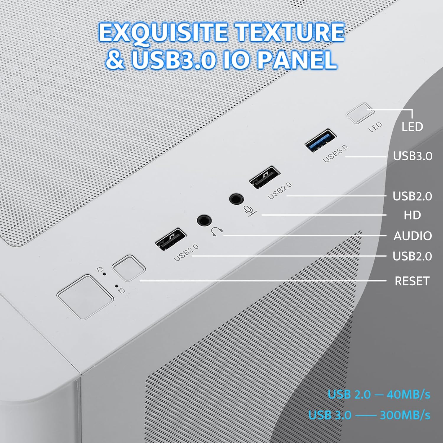 Darkflash Case PC Gaming Micro-ATX Bianco (DPW90M) - immagine 6