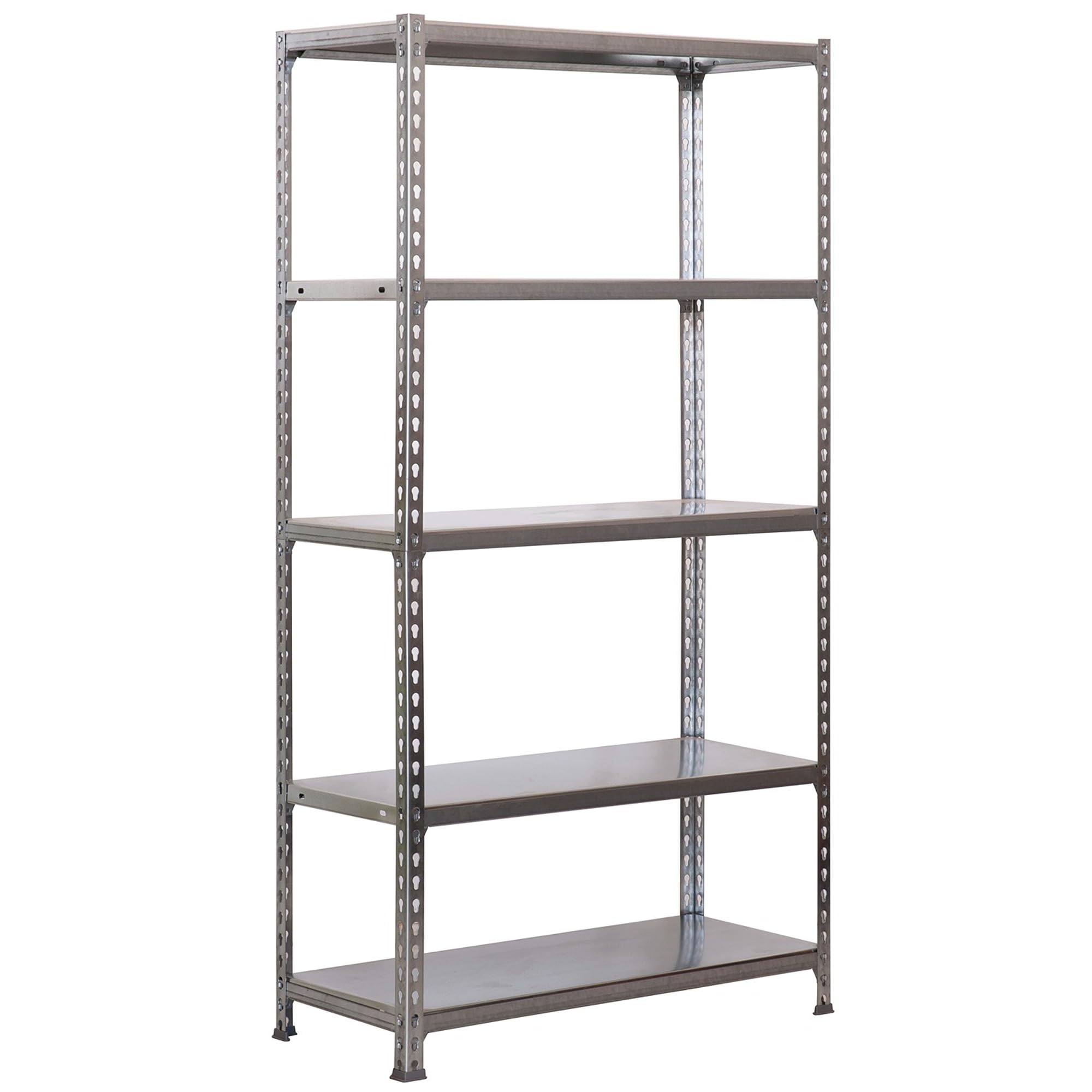 Simon Rack Scaffale Metallo Garage e 5 Ripiani, Capacità di Carico 180 kg e Punto di Flessione, 2000x1000x500 mm, Metallo, Scaffalatura per Garage, Grigio - Simonclick