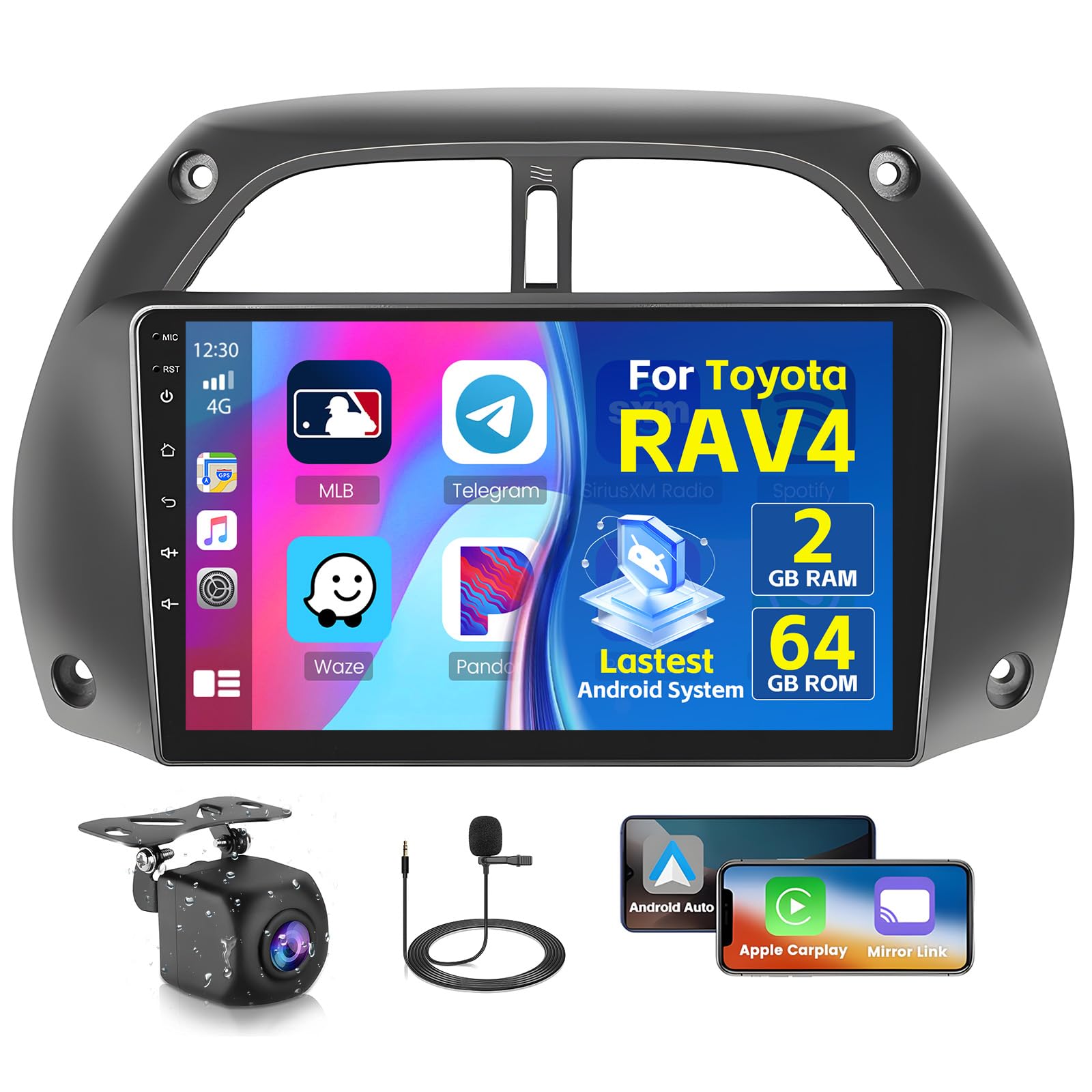 Inefala Android 15 Autoradio per Toyota RAV4 2001-2006