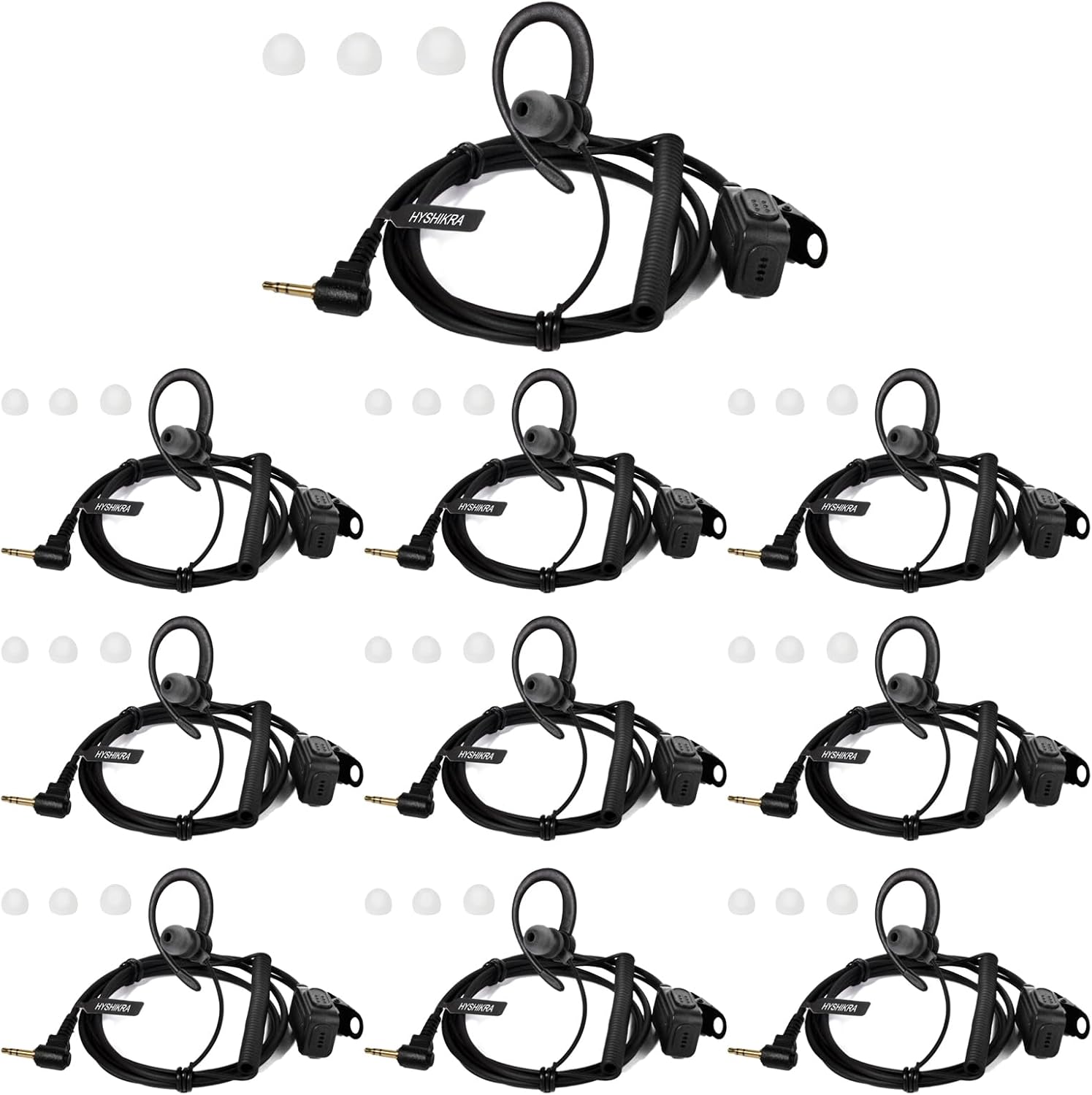 Auricolare Radio Sicurezza a G con Microfono (10 PACK) - immagine 1