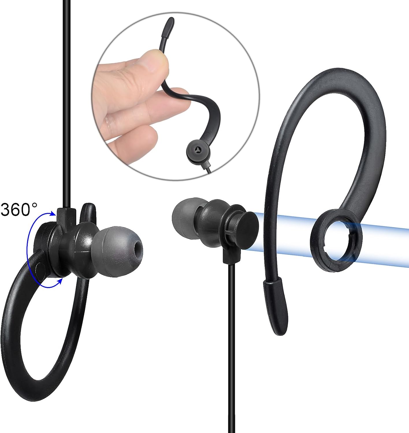 Auricolare Radio Sicurezza a G con Microfono (10 PACK) - immagine 4