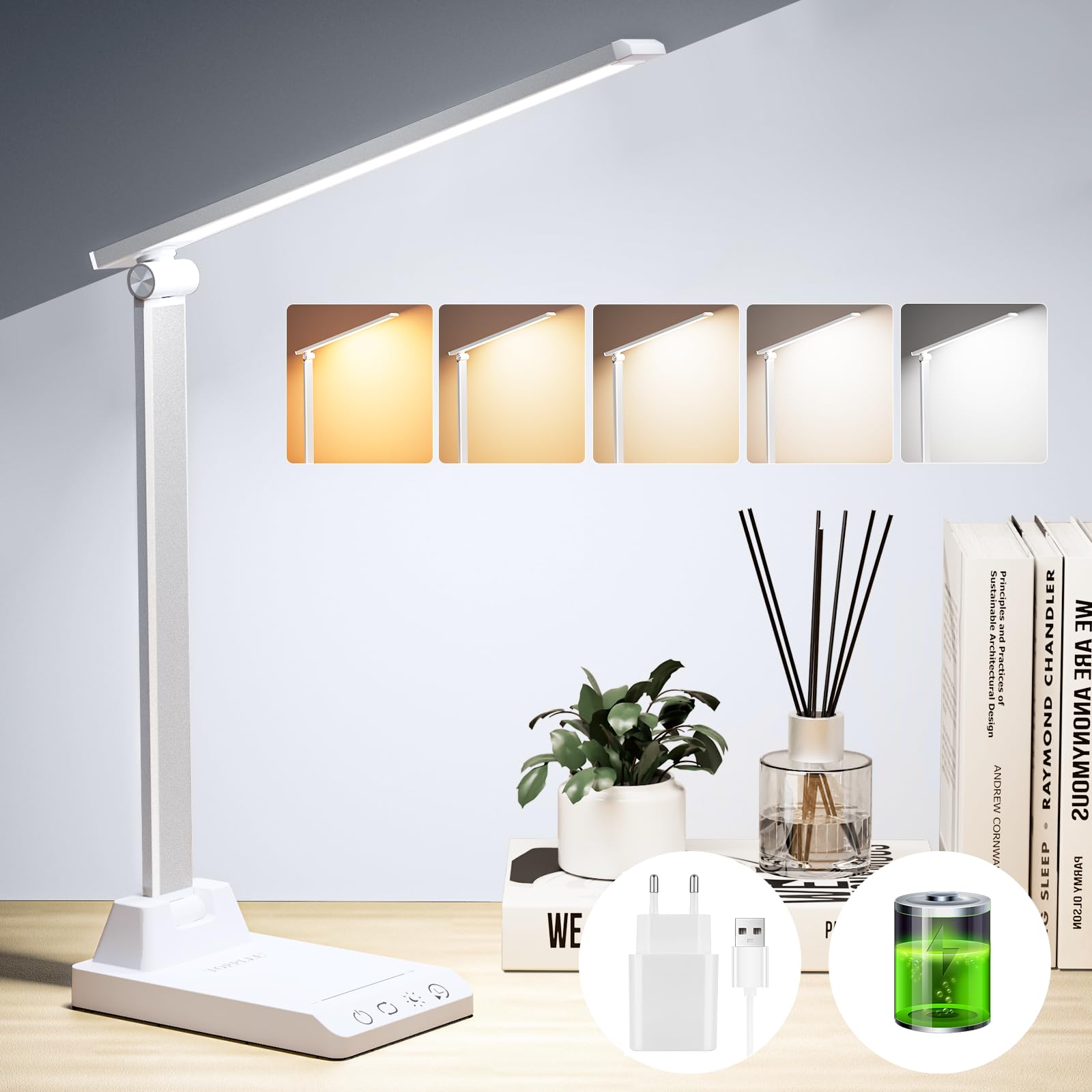 Lampada da Tavolo Senza Fili 2500mAh USB