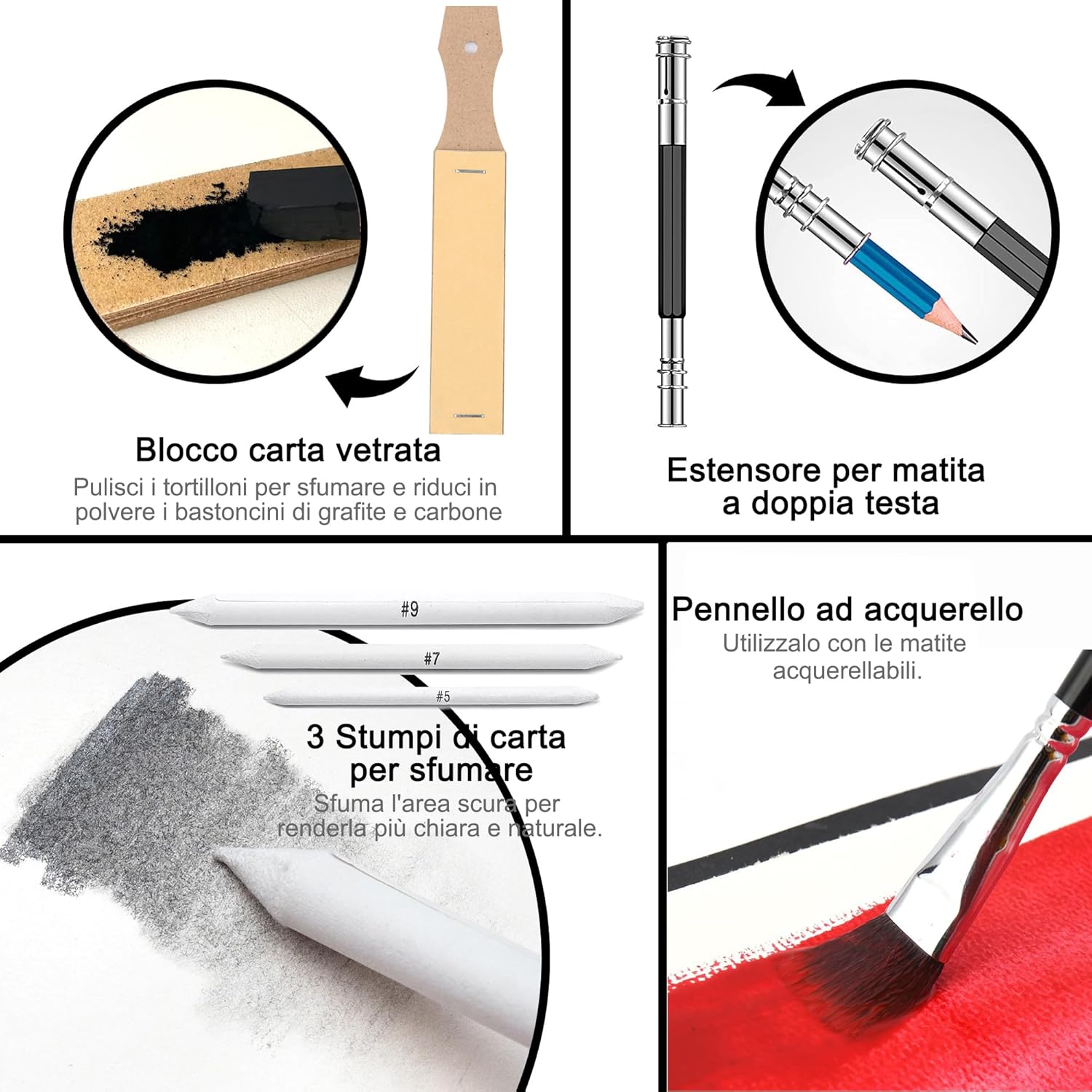 Kalour 76 Kit di Disegno e Schizzo con Taccuino - immagine 7