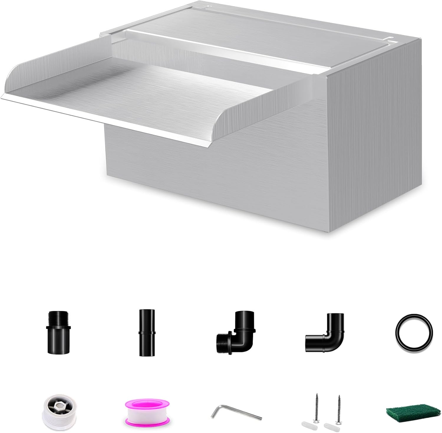 Longrunnew Pallet per Laghetto in Acciaio Inox - immagine 1