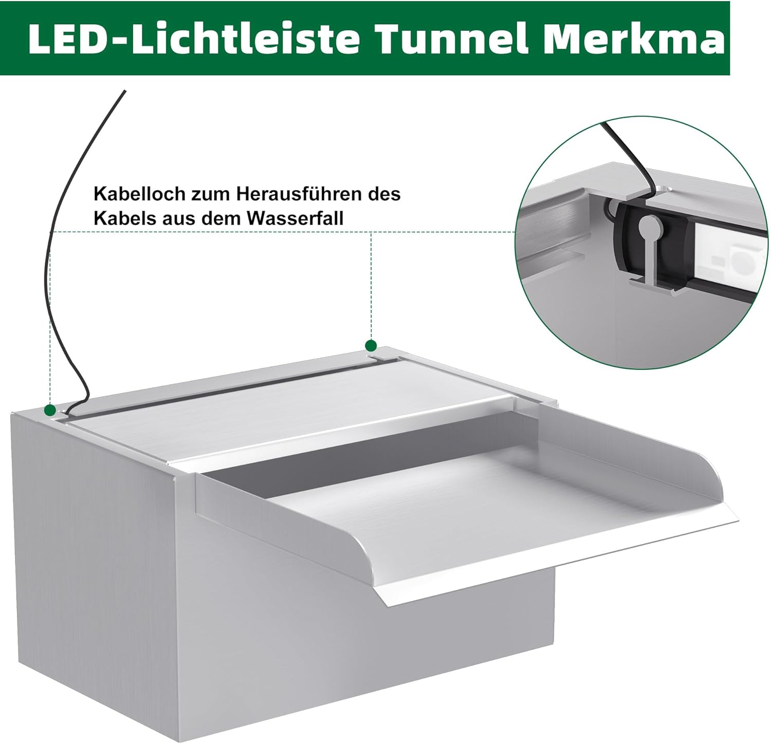 Longrunnew Pallet per Laghetto in Acciaio Inox - immagine 4