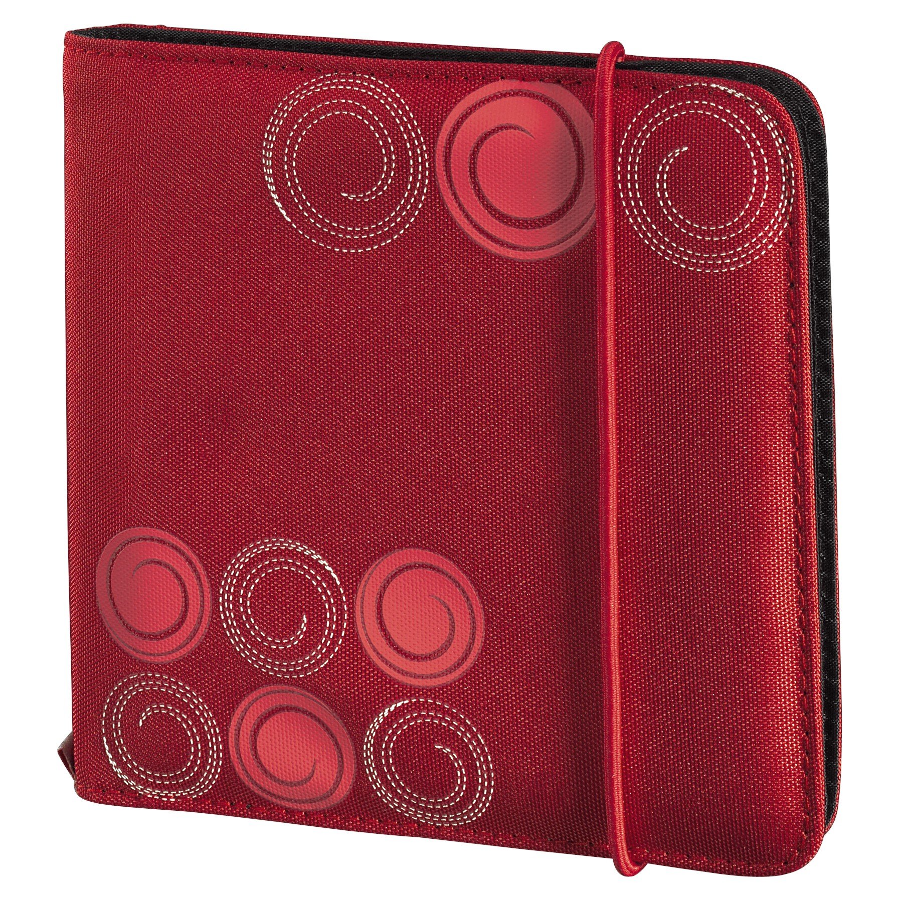 Hama Up to fashion, Custodia in nylon per 24 CD/DVD, colore: Rosso