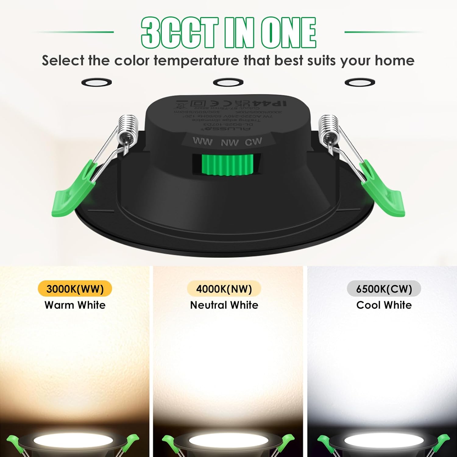 Alusso Faretti LED da Incasso Dimmerabili 7W, Set 12 - immagine 3