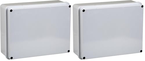 Electraline 60559 Cassetta di Derivazione da Parete, Misura 150x110 mm, IP56, Grigio (Confezione da 2)