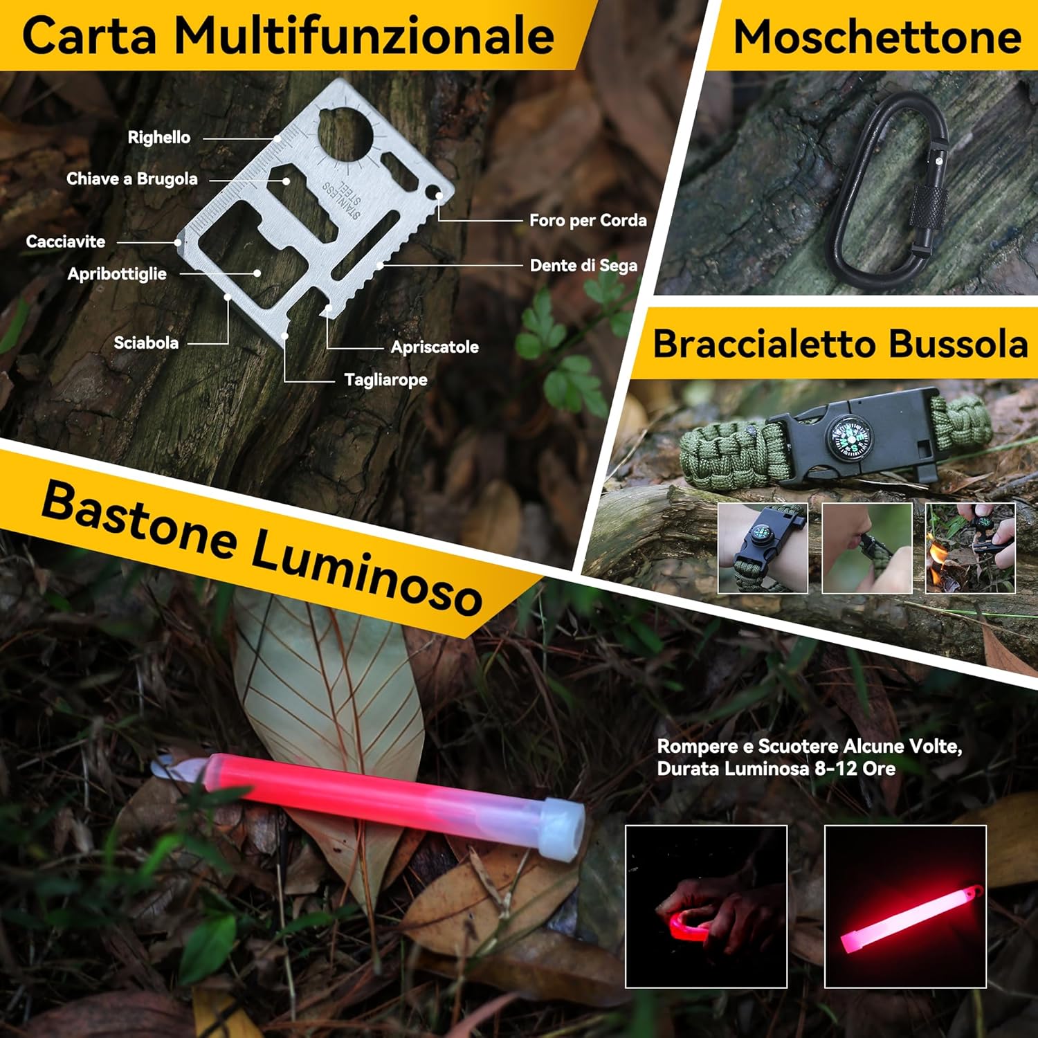 Survival Kit Multiuso per Esterna e Campeggio - immagine 7