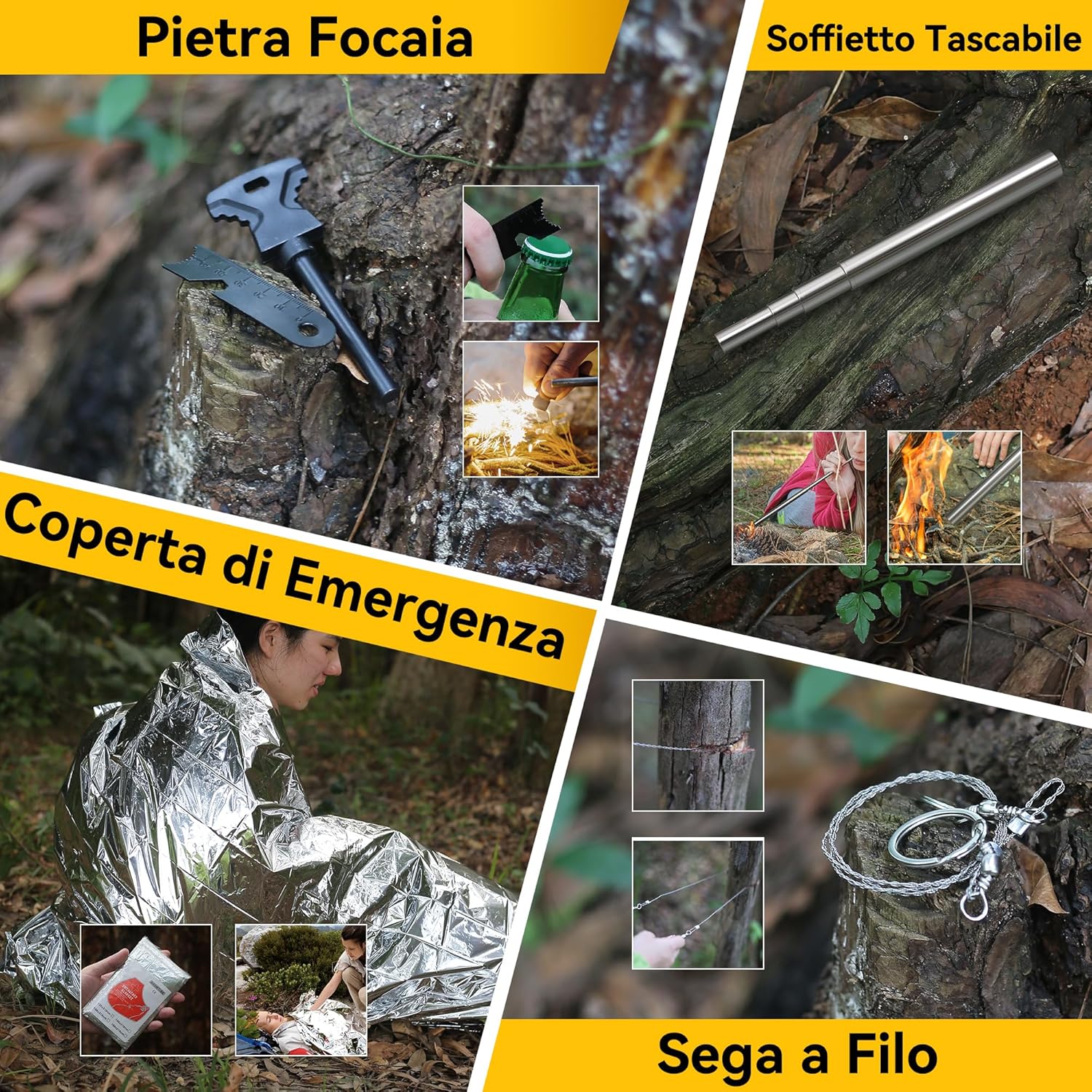 Survival Kit Multiuso per Esterna e Campeggio - immagine 8