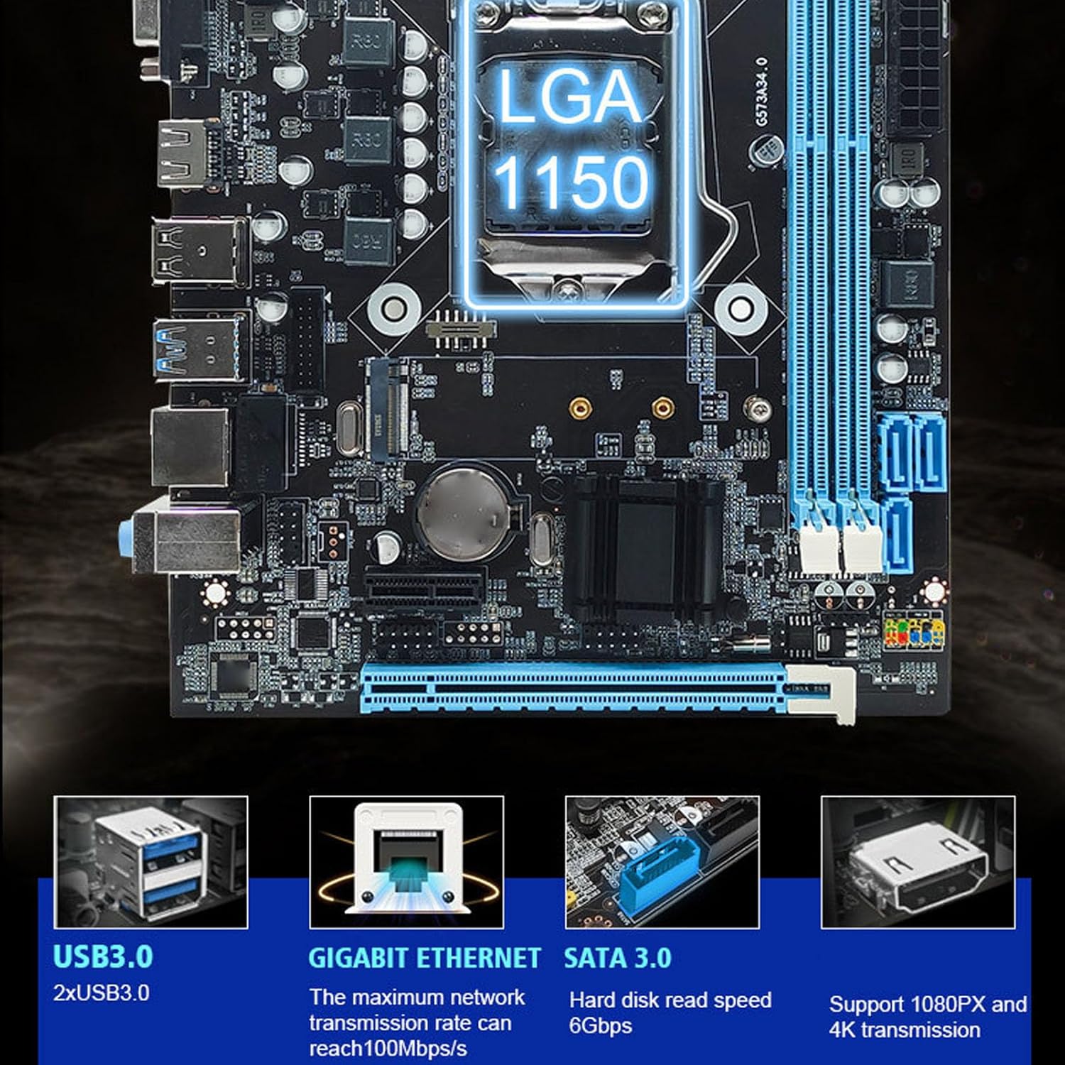 Dpofirs Scheda Madre Gaming H81 per PC LGA 1150 - immagine 3