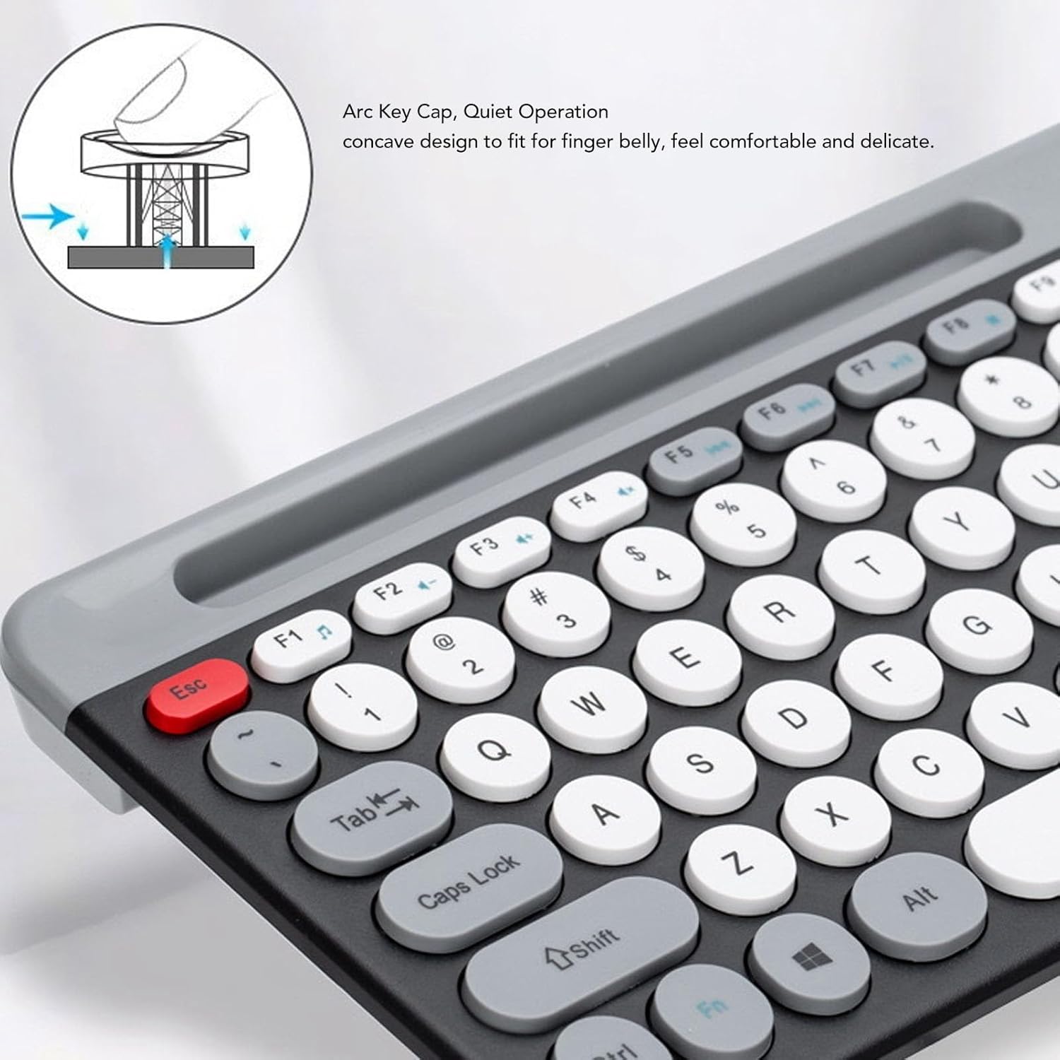 Jectse - Set Tastiera e Mouse Wireless Bluetooth 2.4 GHz - immagine 2