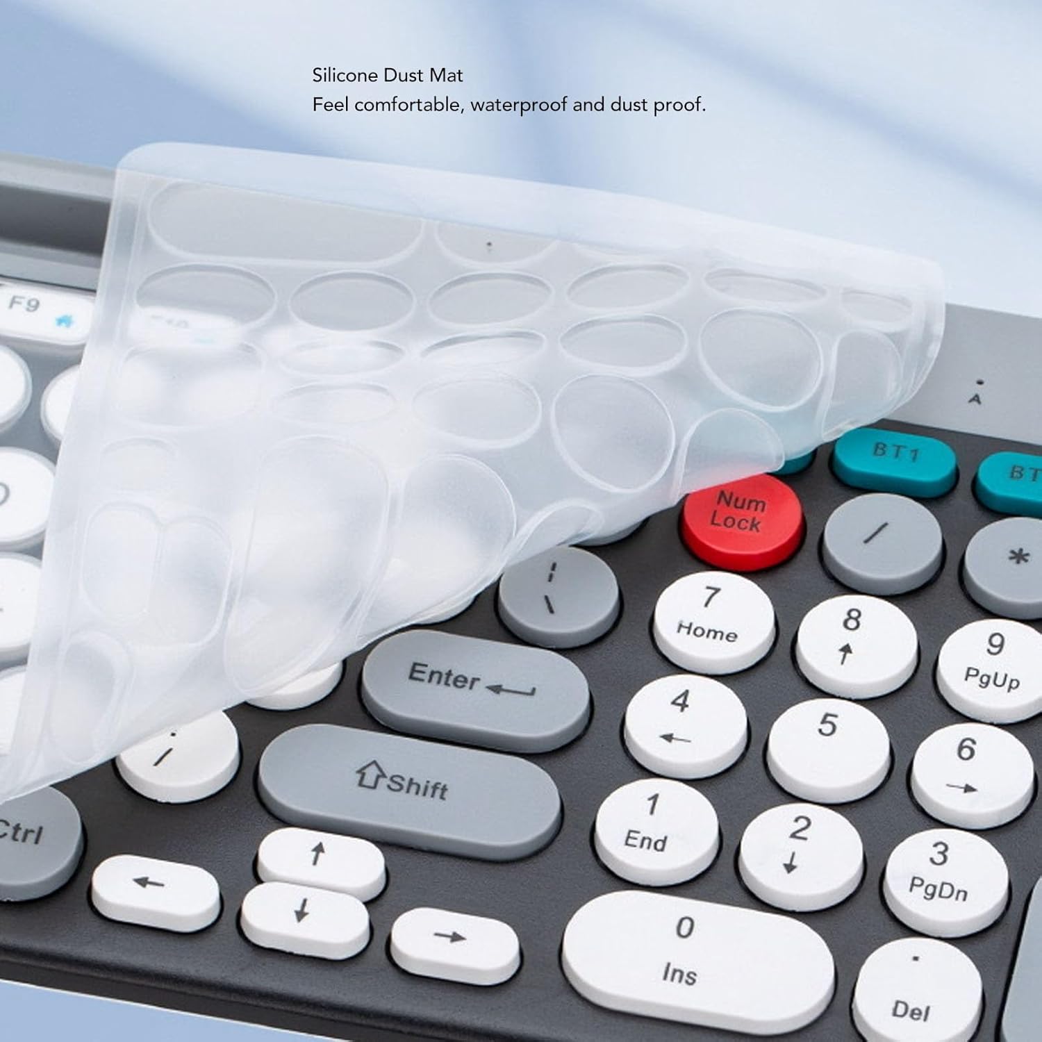 Jectse - Set Tastiera e Mouse Wireless Bluetooth 2.4 GHz - immagine 3