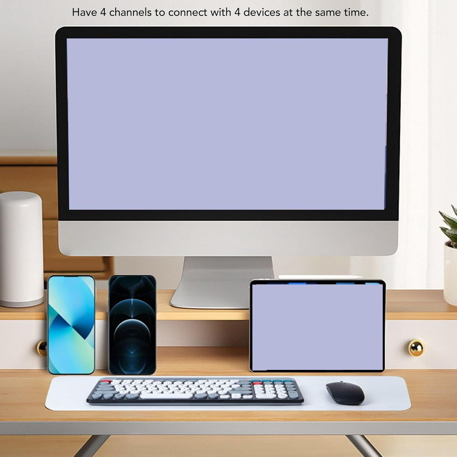 Jectse - Set Tastiera e Mouse Wireless Bluetooth 2.4 GHz - immagine 6