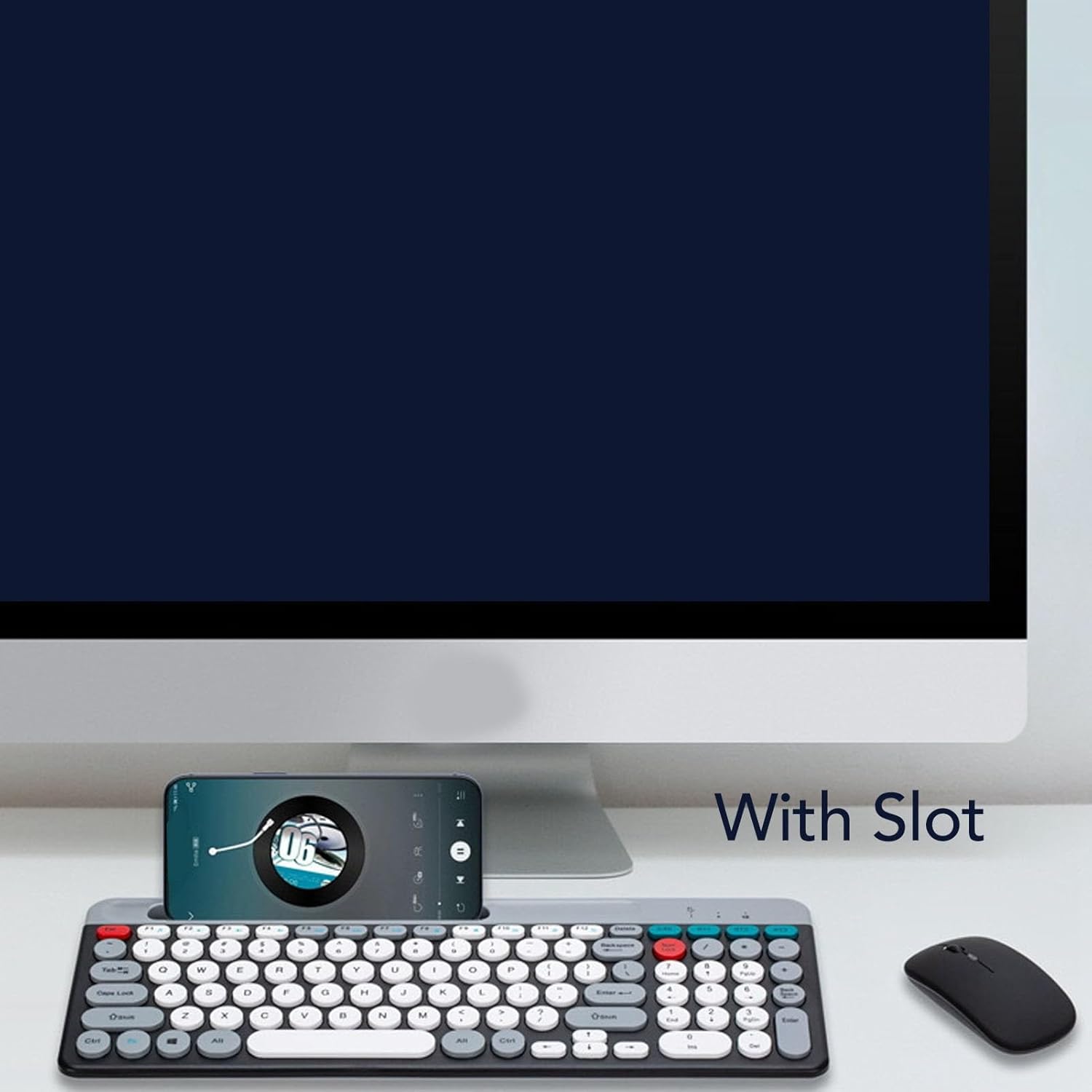 Jectse - Set Tastiera e Mouse Wireless Bluetooth 2.4 GHz - immagine 7