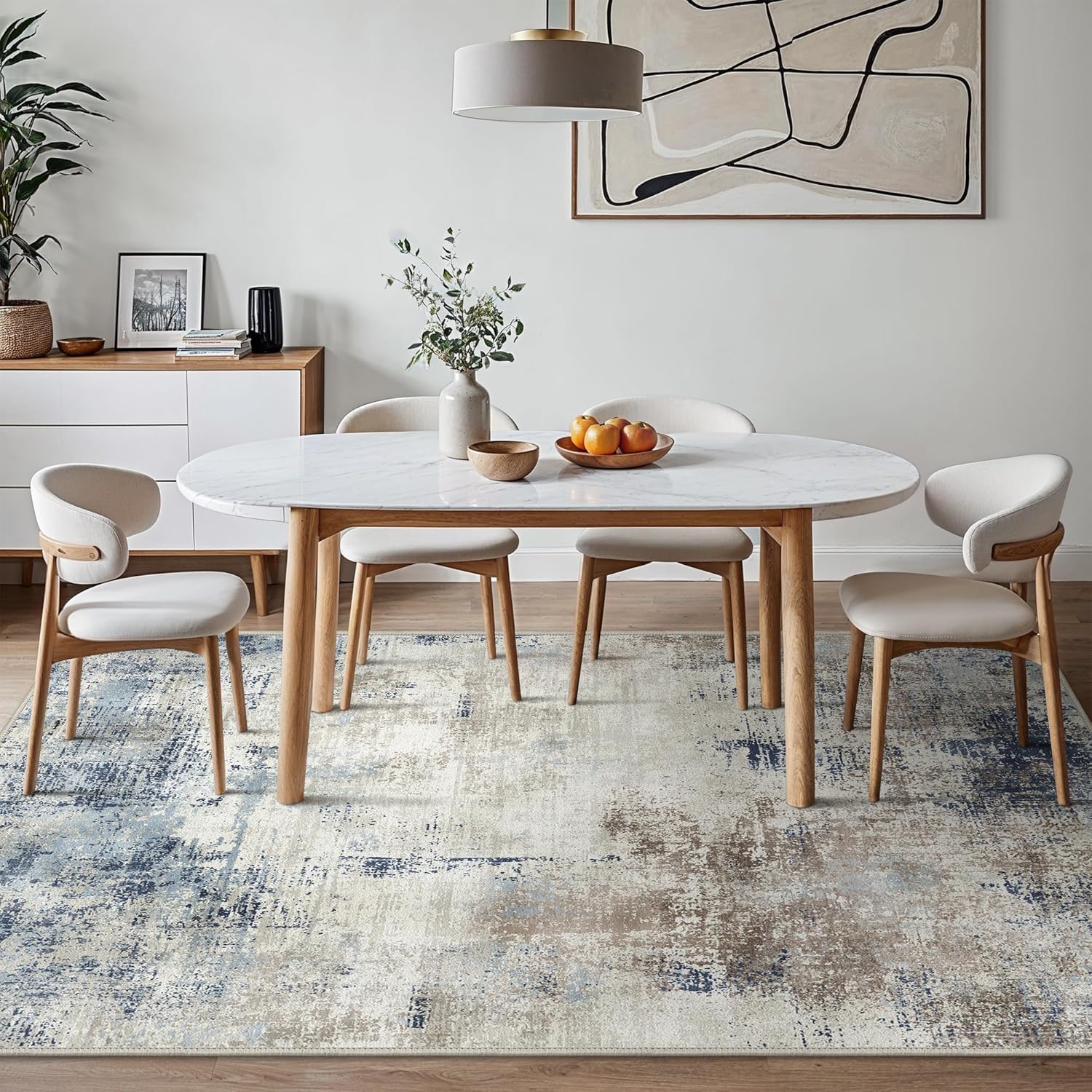 Beimo Tappeto Salotto Pelo Corto Moderno, Blu Inchiostro - immagine 5