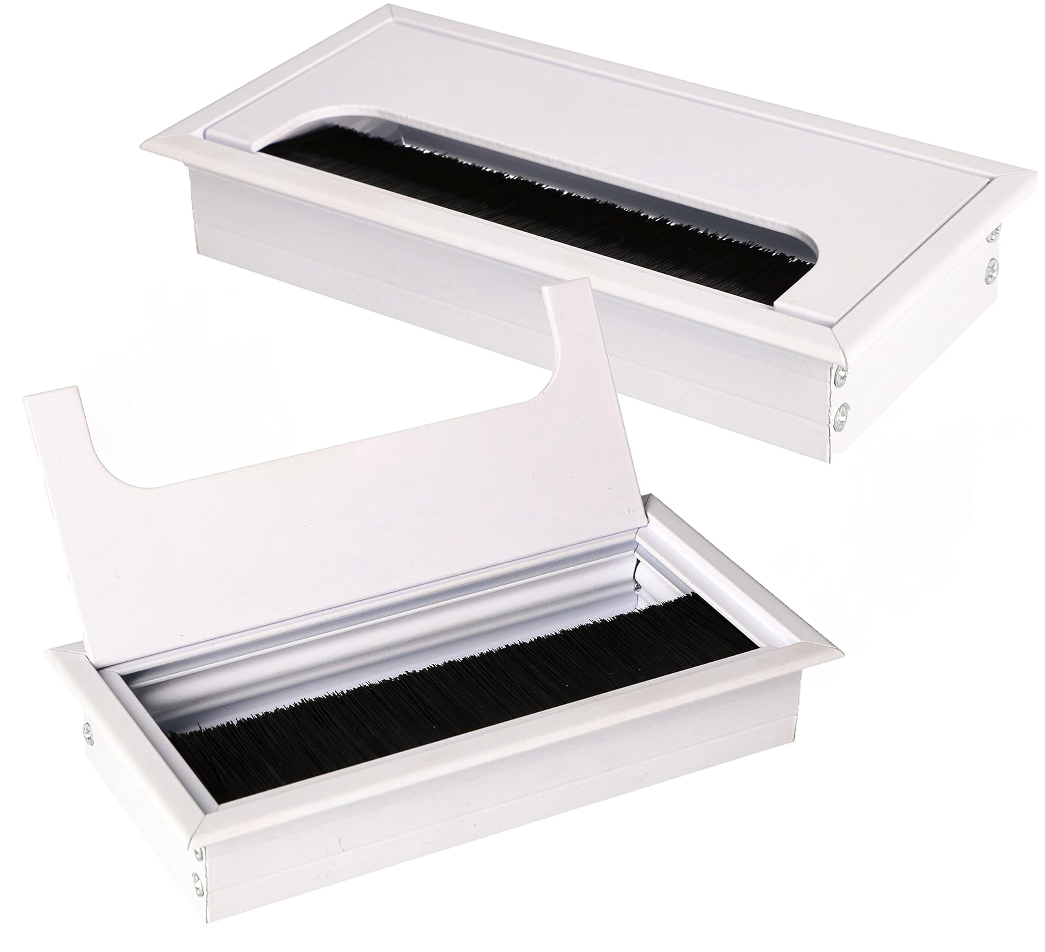 Kotarbau® - Set 2 Passacavi Alluminio Anodizzato, Bianco