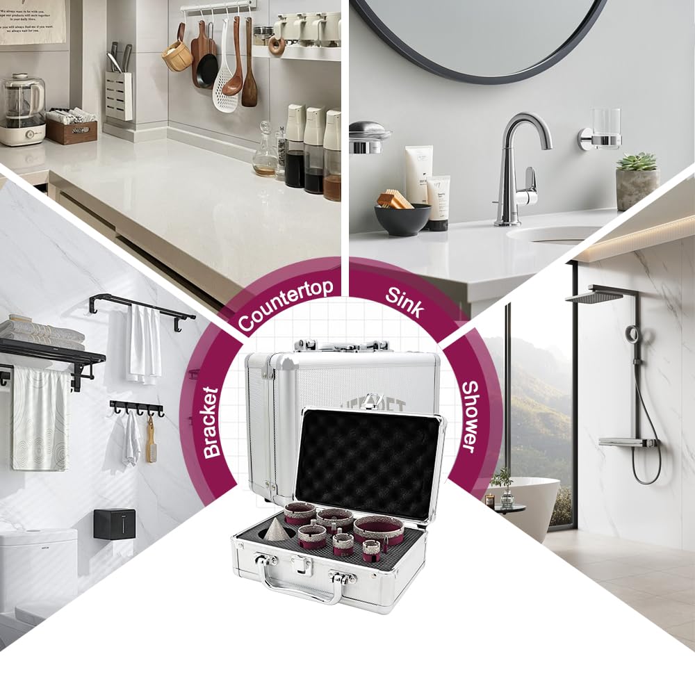 Queforet Punte Diamantate Gres Porcellanato 11 Pezzi - immagine 5