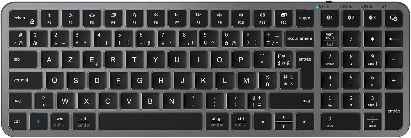 iClever Clavier Bluetooth, Clavier sans Fil Rechargeable - immagine 1