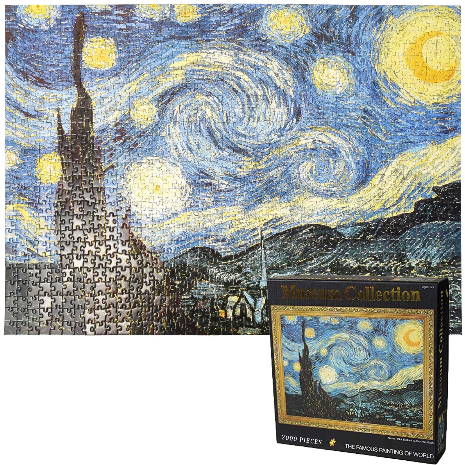 Puzzle 2000 Pezzi - Notte Stellata di Vincent 100x70 cm