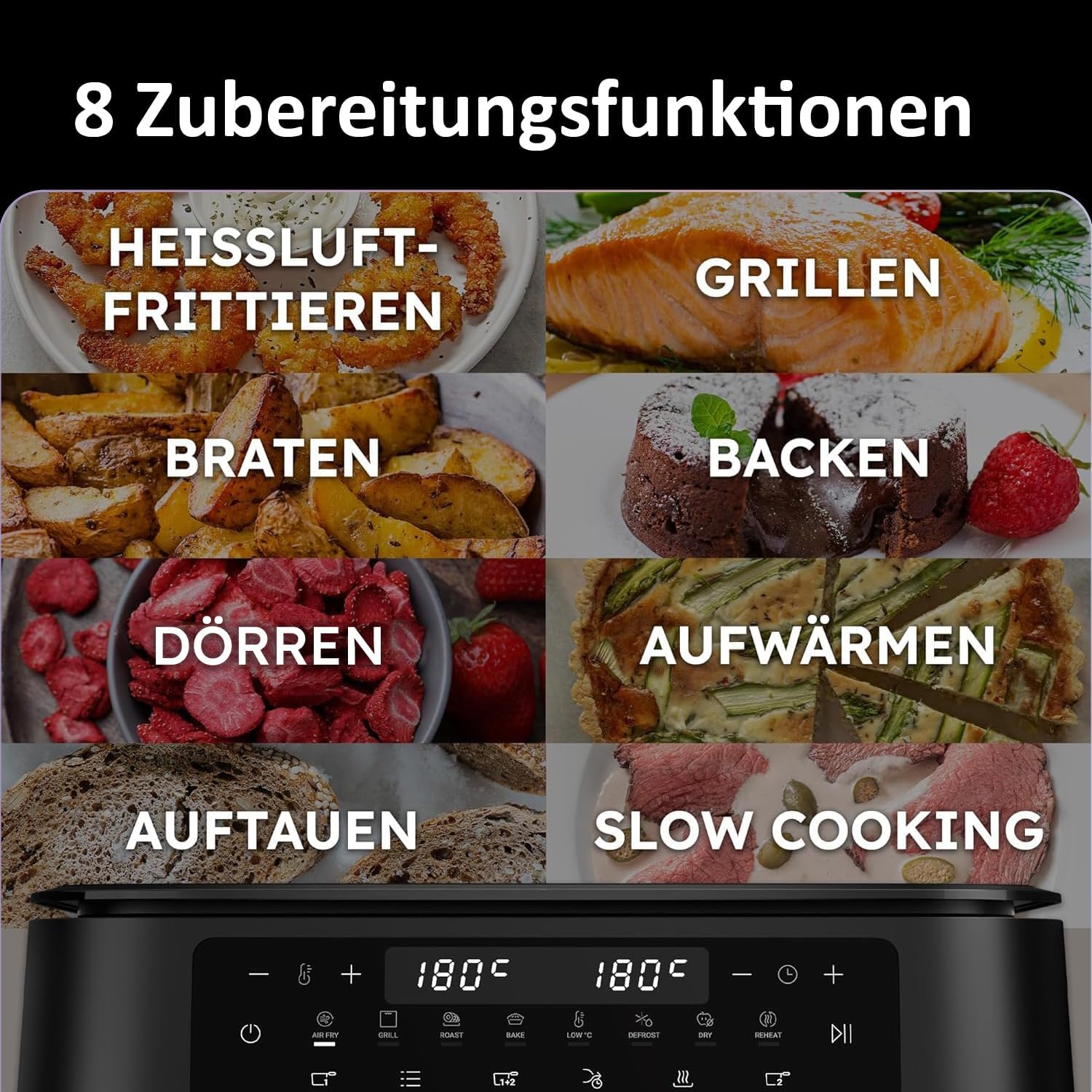 Haier Friggitrice ad Aria Calda 11L, 2 Camere - immagine 4