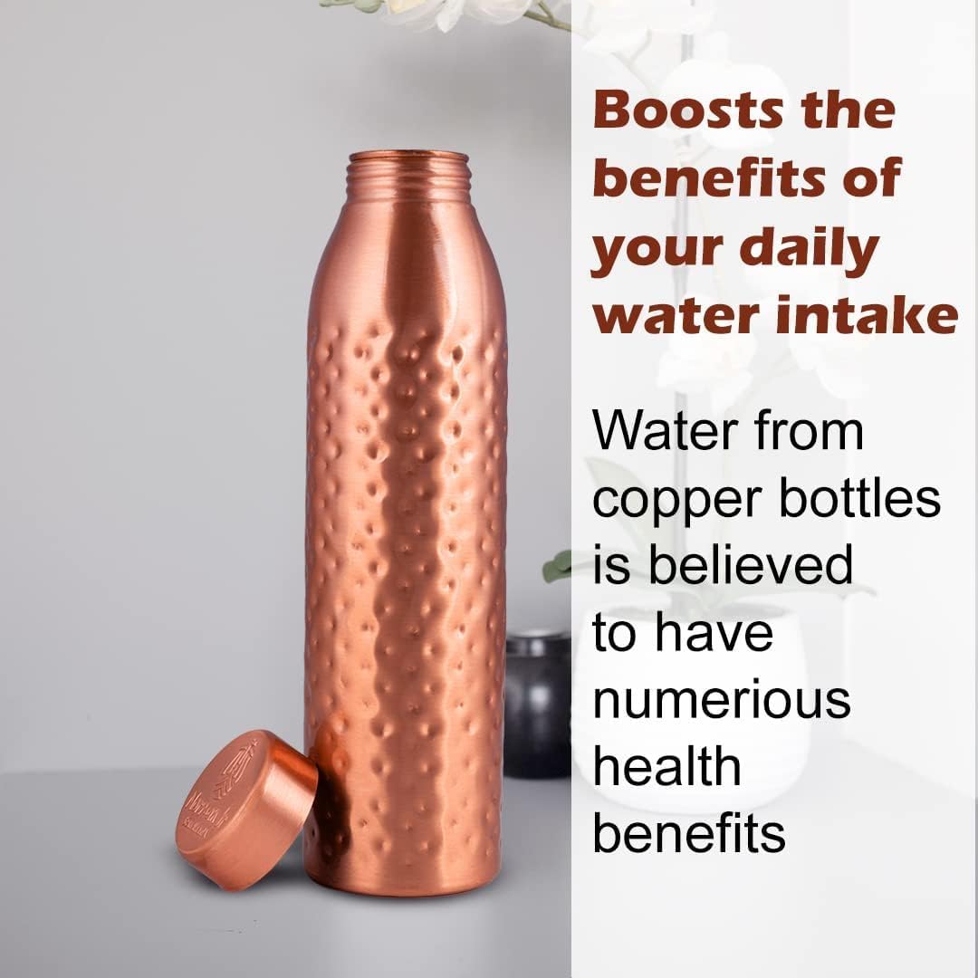 Norman Jr Bottiglia d'Acqua in Rame Martellata 1L (3 pezzi) - immagine 2