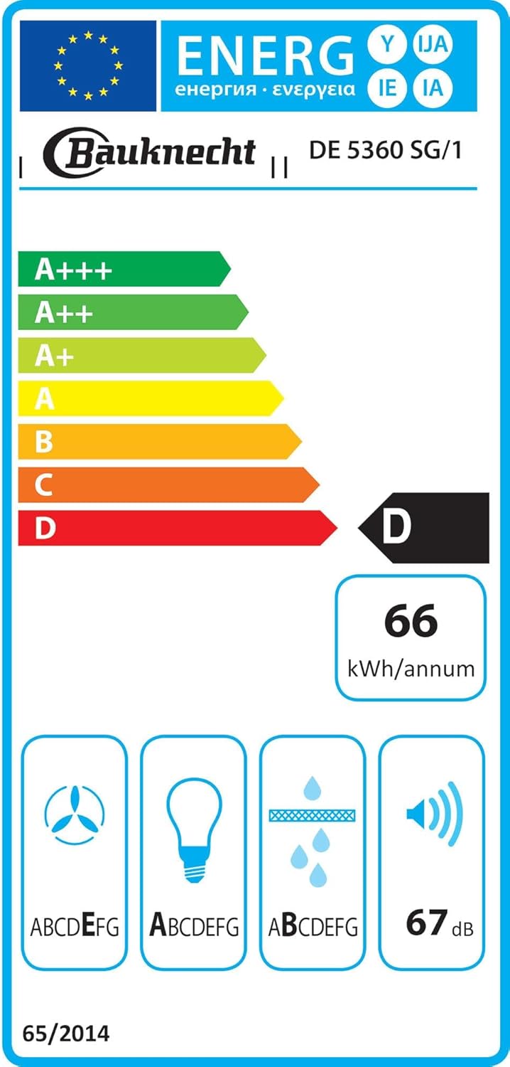 Bauknecht DE 5360 SG/1 - Cappa per cappa intermedia, 60 cm, con grilletto - immagine 13