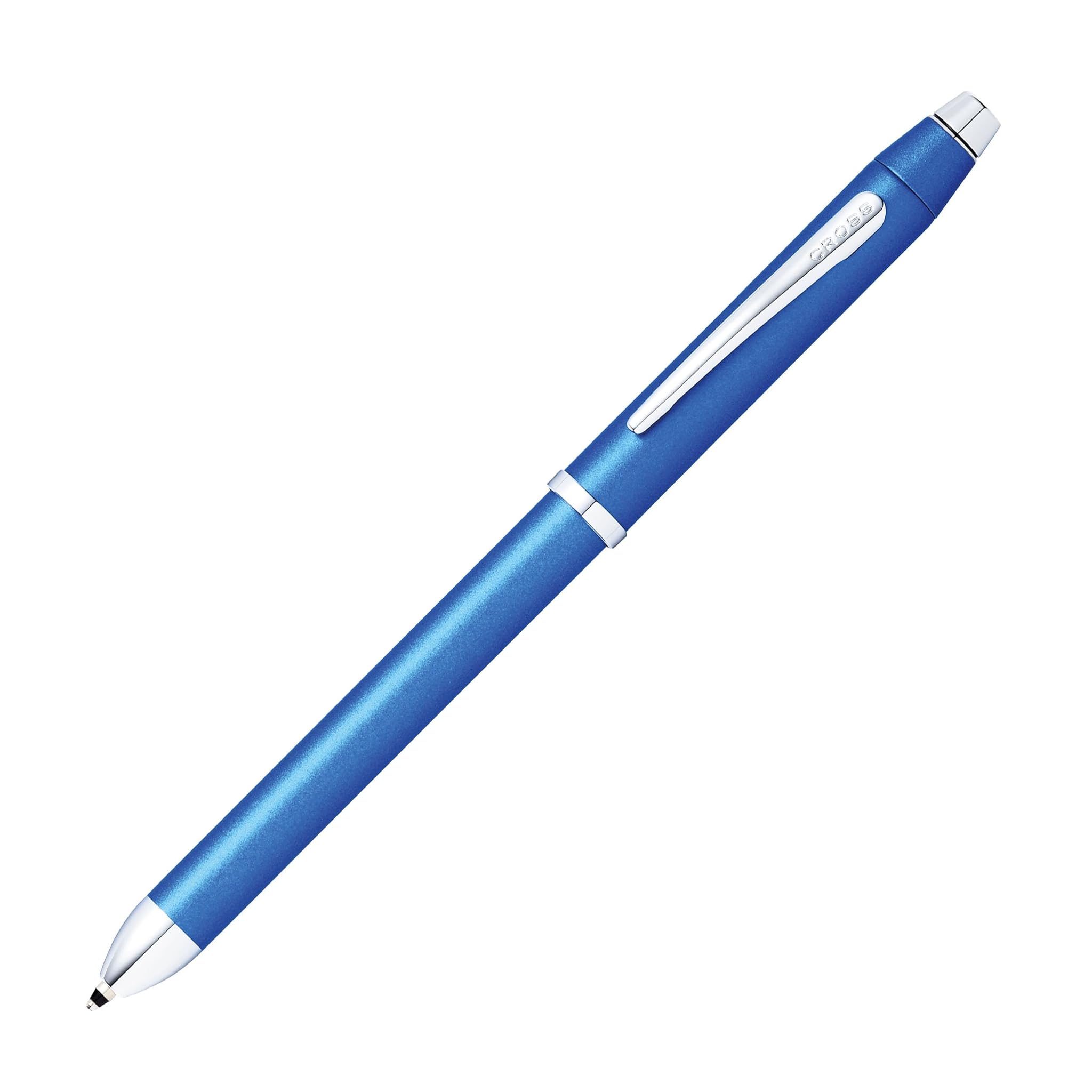 Cross Tech3+ - Penna Multifunzione con Incisione, Blu Metallizzato
