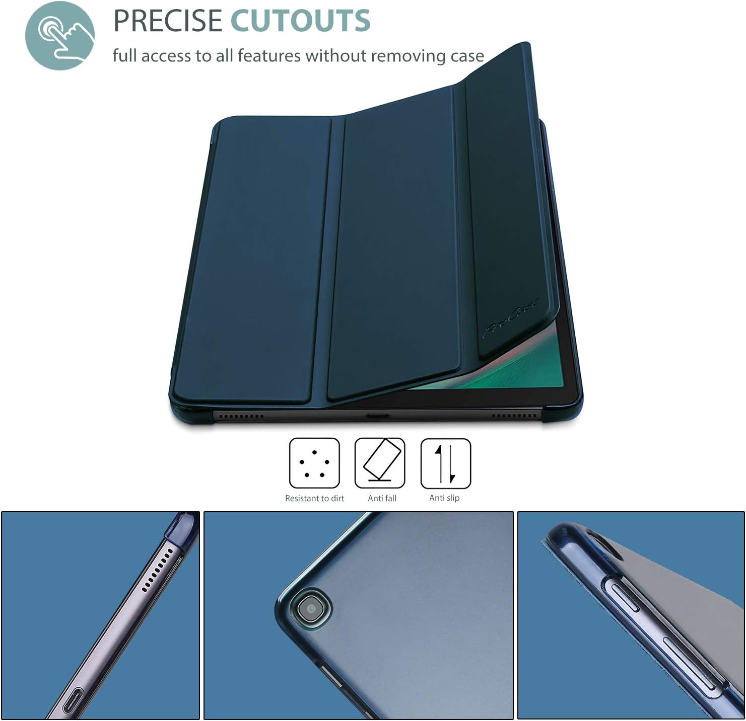 Procase Custodia Galaxy Tab A 10.1 2019 - Blu Marino - immagine 3