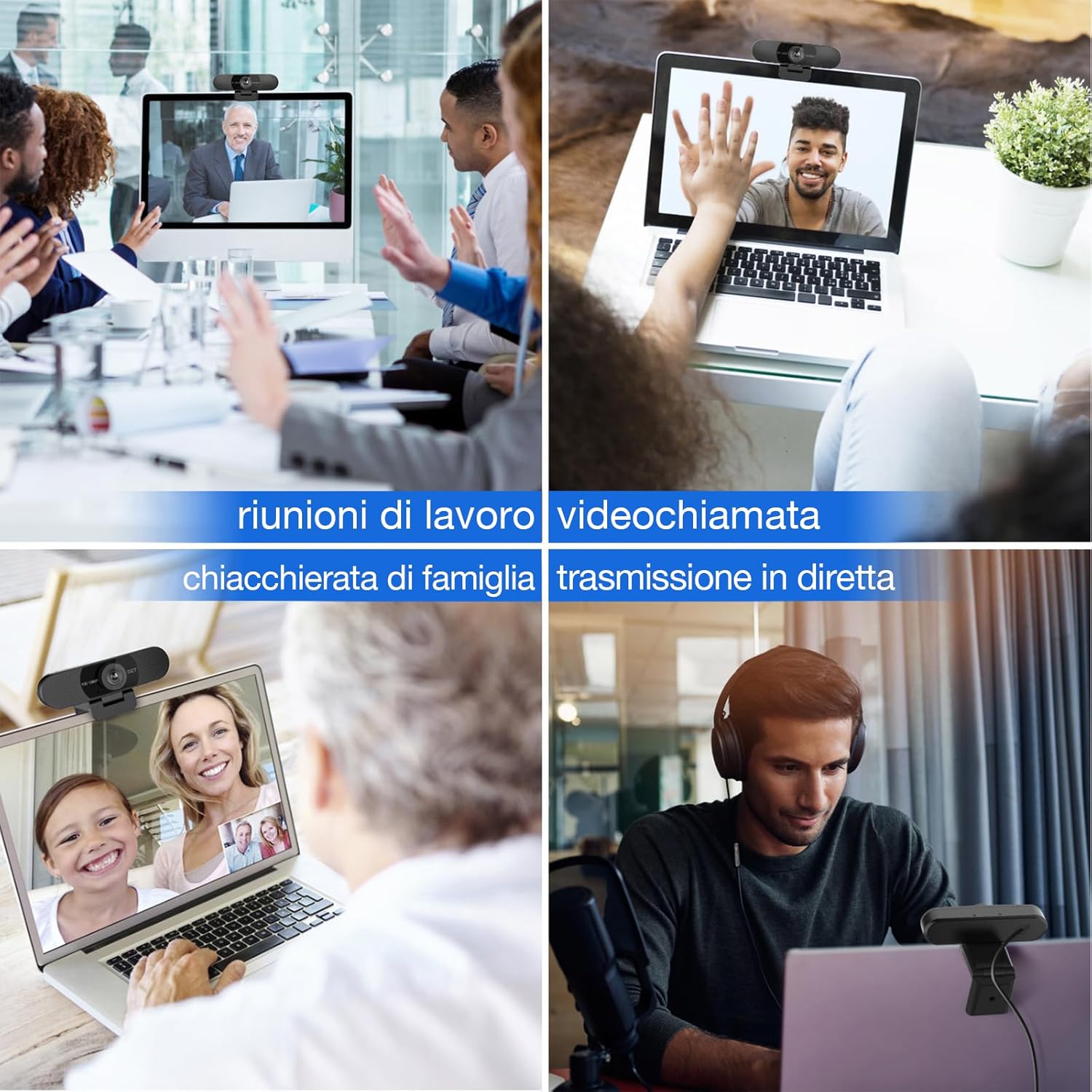 Emeet Full HD Webcam C960 1080P con Doppio Microfono - immagine 7