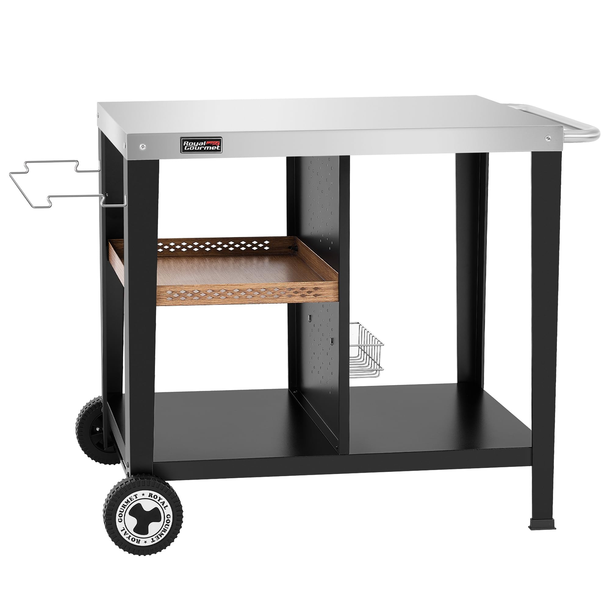 Royal Gourmet Carrello Barbecue con Piano Acciaio Inox