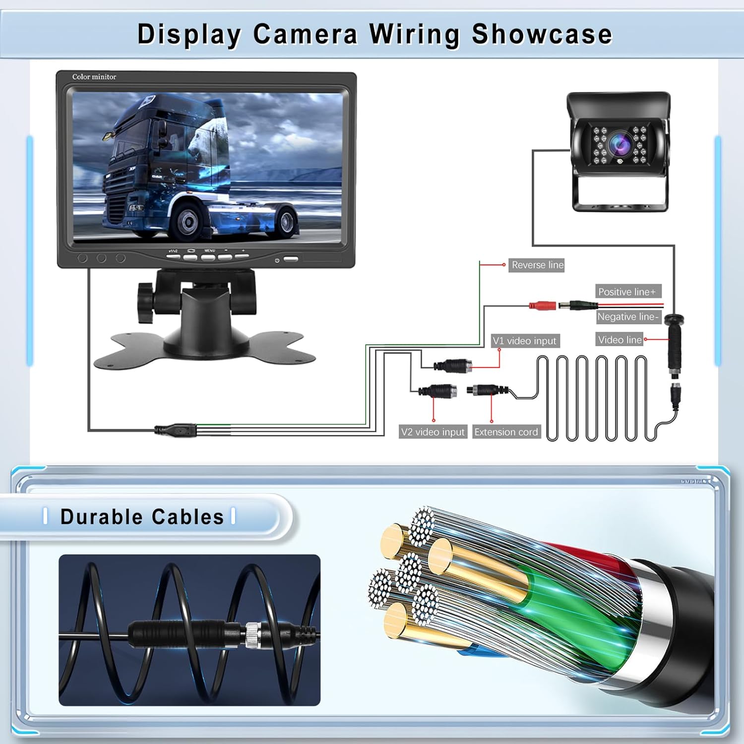Telecamera Retromarcia e Monitor LCD 7 Pollici - immagine 2